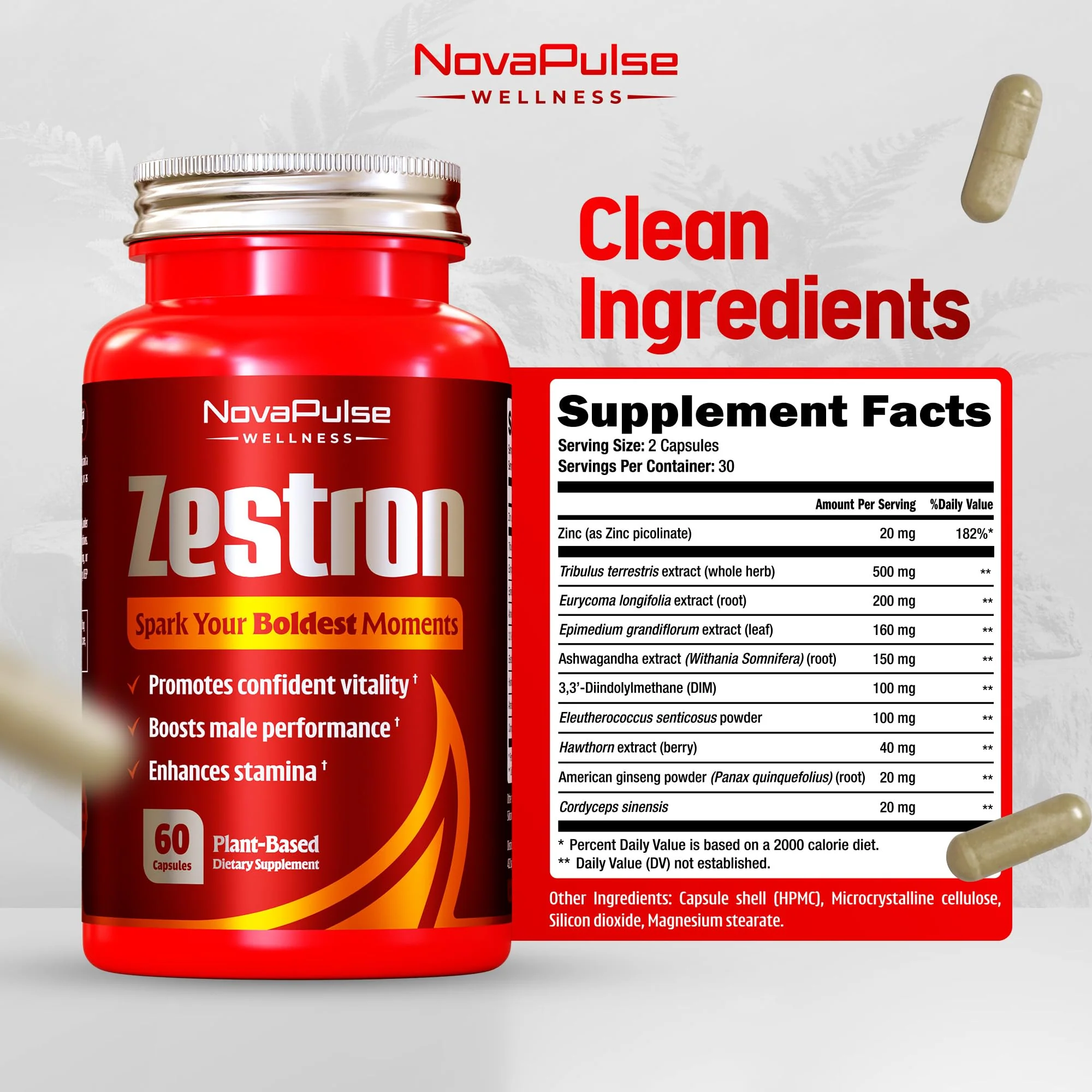 Male Enhancing Supplement Fast Acting Enlargement Pills for Men - Enhanced Size, Drive, Blood Flow, Libido, Testosterone Booster, Strength, Endurance - Boost Performance & Confidence - 60 Capsules - Image 7