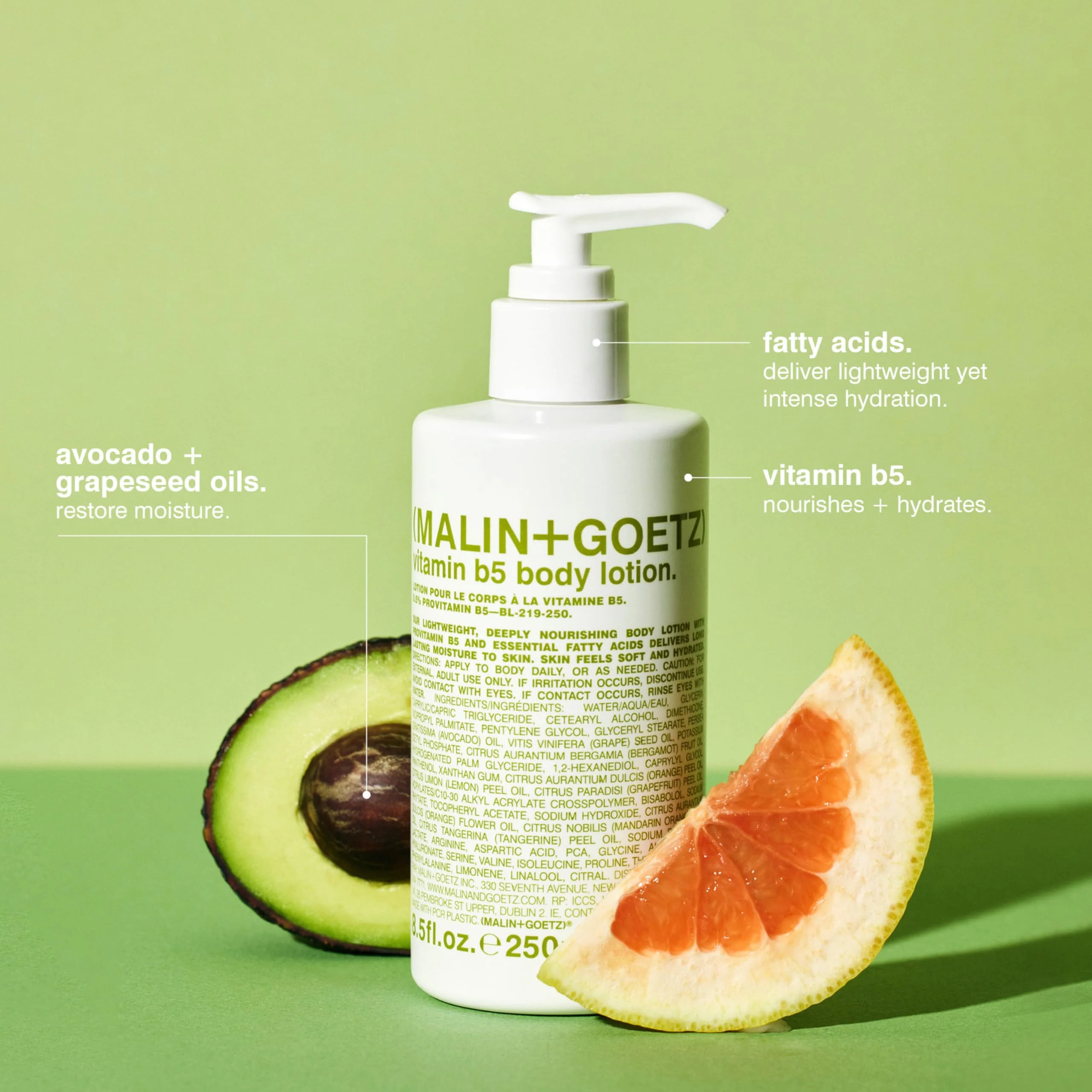 MALIN+GOETZ Vitamin B5 Body Lotion, Lightweight Daily Moisturizer with Avocado & Grapeseed Oils, Hydrating, Nourishing, Long-Lasting & Bergamot Scented, Vegan, Cruelty-Free - Image 7