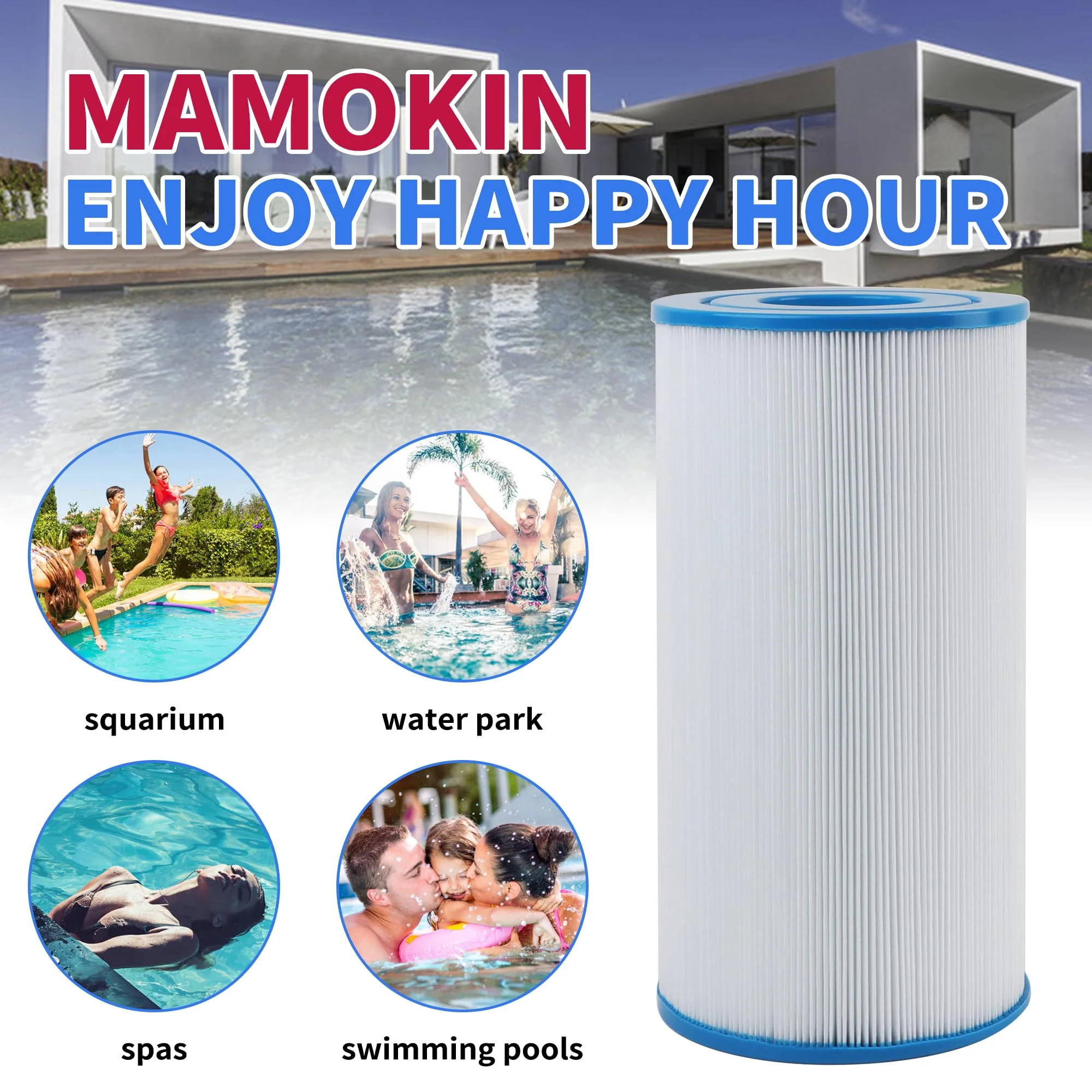 Mamokin C-4335 Spa Filter Replaces Pleatco PRB35-IN, Guardian 409-219, Filbur FC-2385, Unicel C-4335, 03FIL1300, 17-2482, 25393, 303557, 817-3501, R173431, 35 sq.ft, Hot Tub Filter 2 Pack - Image 3