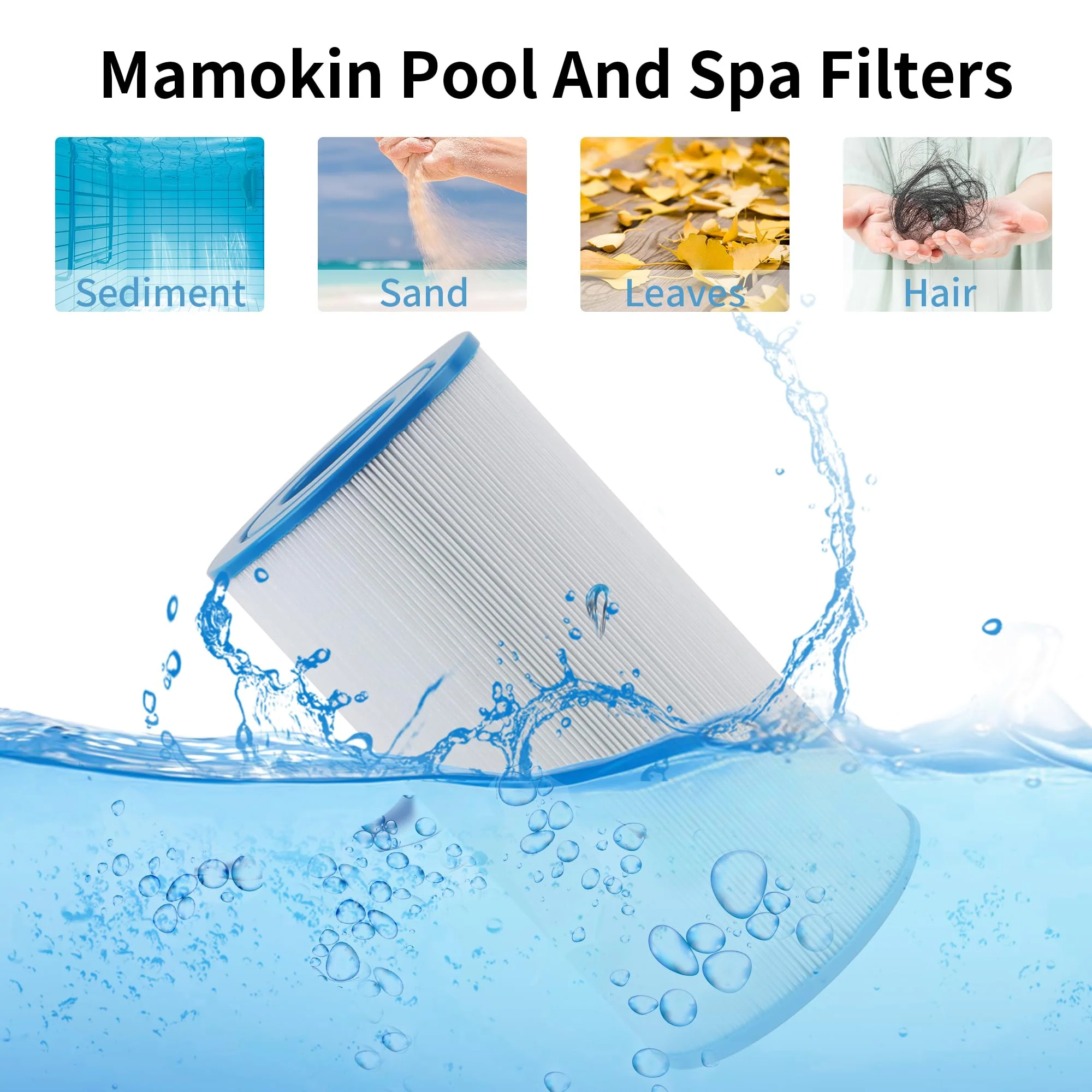 Mamokin C-4335 Spa Filter Replaces Pleatco PRB35-IN, Guardian 409-219, Filbur FC-2385, Unicel C-4335, 03FIL1300, 17-2482, 25393, 303557, 817-3501, R173431, 35 sq.ft, Hot Tub Filter 2 Pack - Image 5