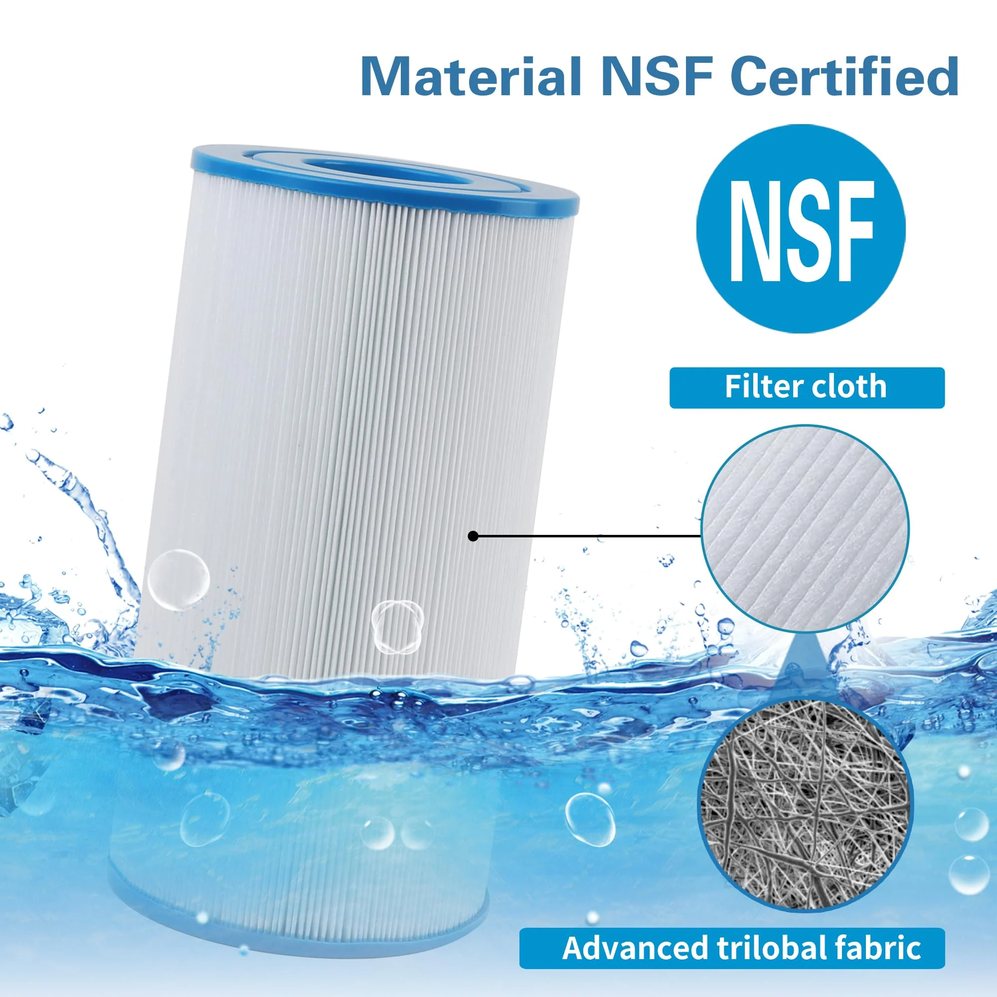 Mamokin C-4335 Spa Filter Replaces Pleatco PRB35-IN, Guardian 409-219, Filbur FC-2385, Unicel C-4335, 03FIL1300, 17-2482, 25393, 303557, 817-3501, R173431, 35 sq.ft, Hot Tub Filter 2 Pack - Image 6