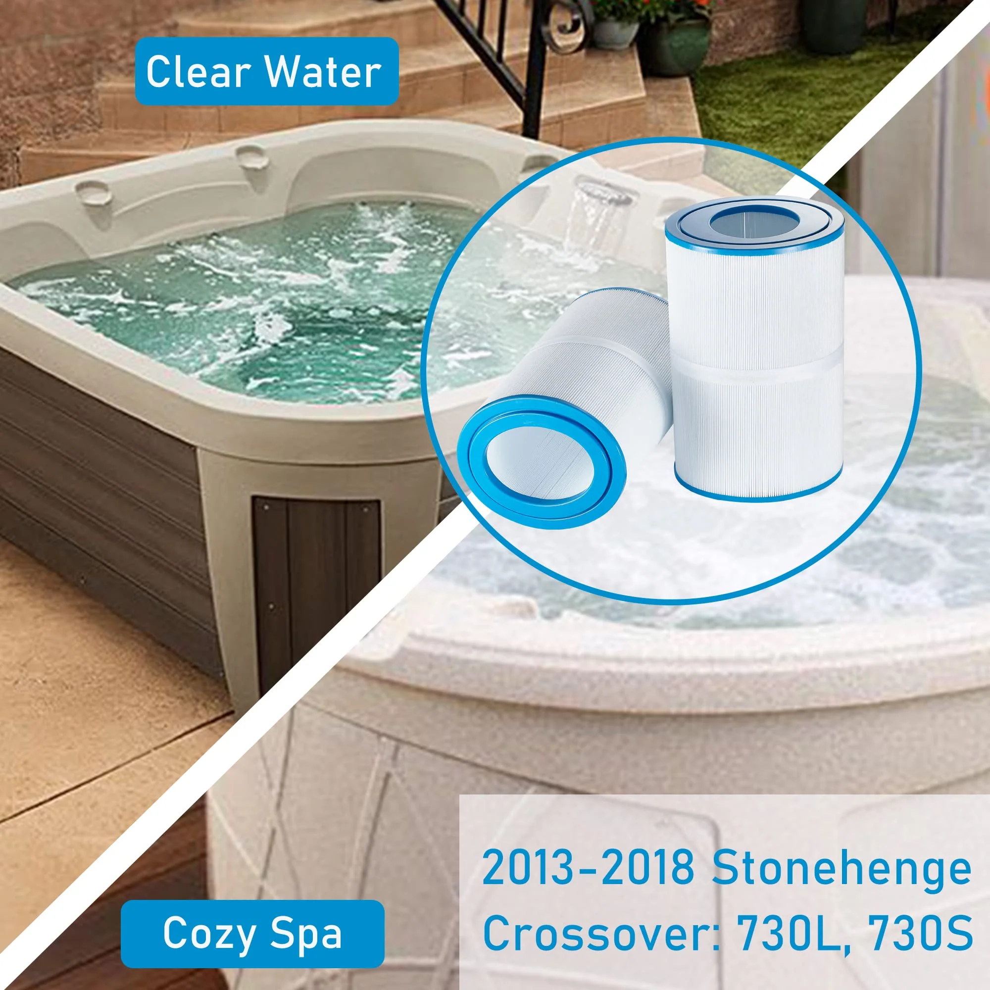 Mamokin Oval Spa Filter PDM30 Replaces Dream Maker Hot Tubs 461269, Filbur FC9940M and Odyssey, Big EZ, EZL, Crossover 730L, 730S Hot Tub Filter - 2 Pack - Image 4