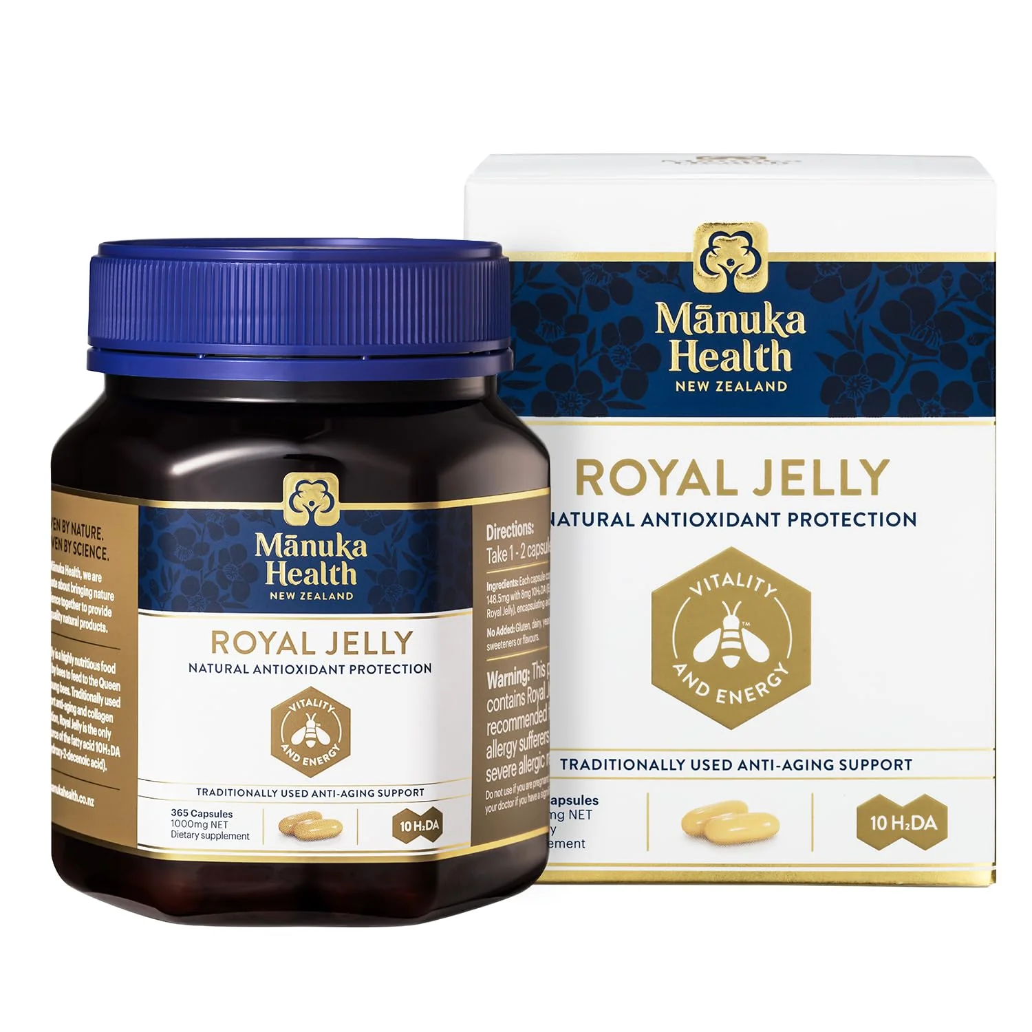 Manuka Health Royal Jelly Capsules, 1000mg NET - 180 Count (3-Month Supply) - Traditional Anti Aging Supplement from New Zealand - Image 2