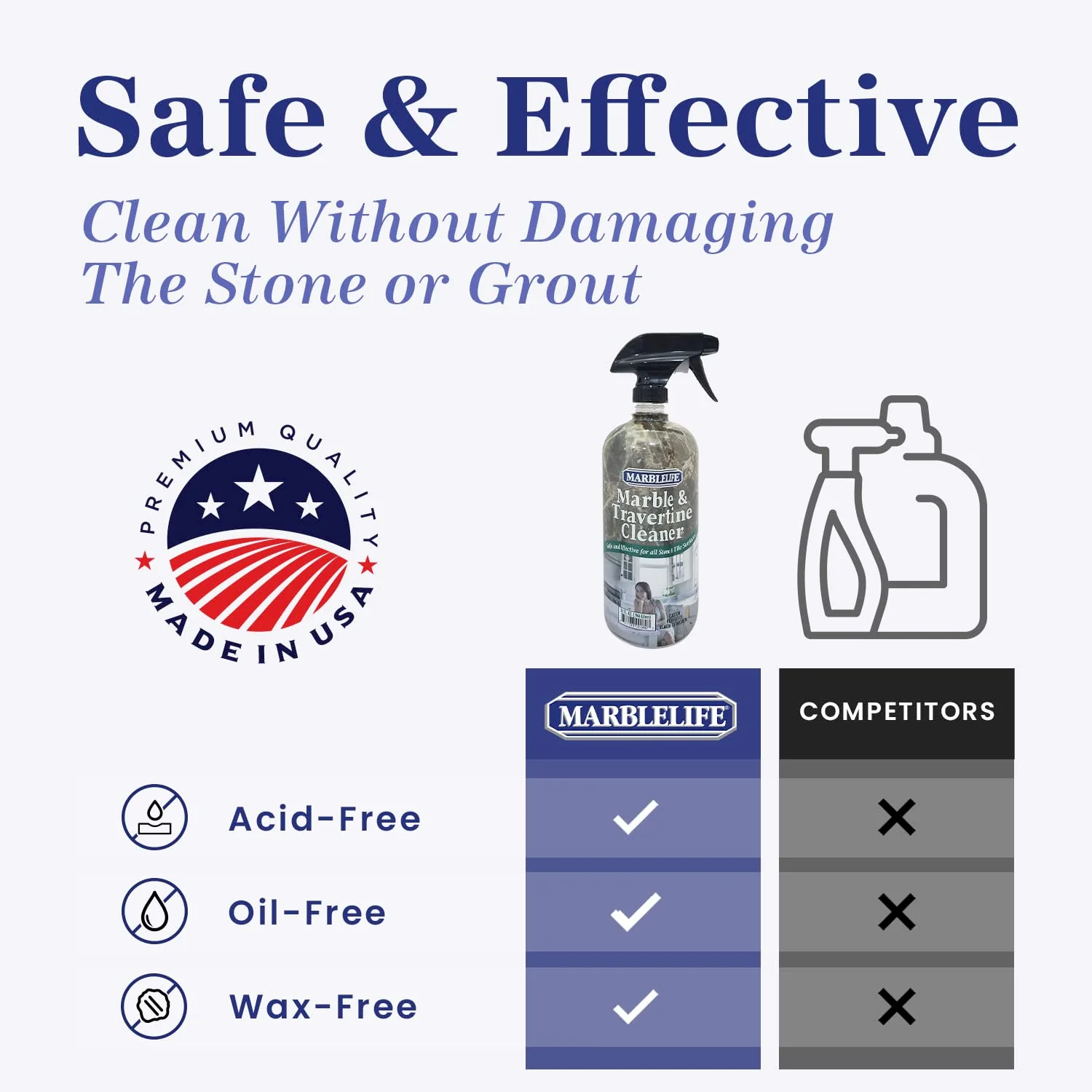 Marblelife InterCare Marble and Travertine, Natural Stone & Terrazzo Liquid Cleaner, Shower & Tile Surface Care, Floor, Walls & Countertop Cleaner and Degreaser, 32 oz - Image 5