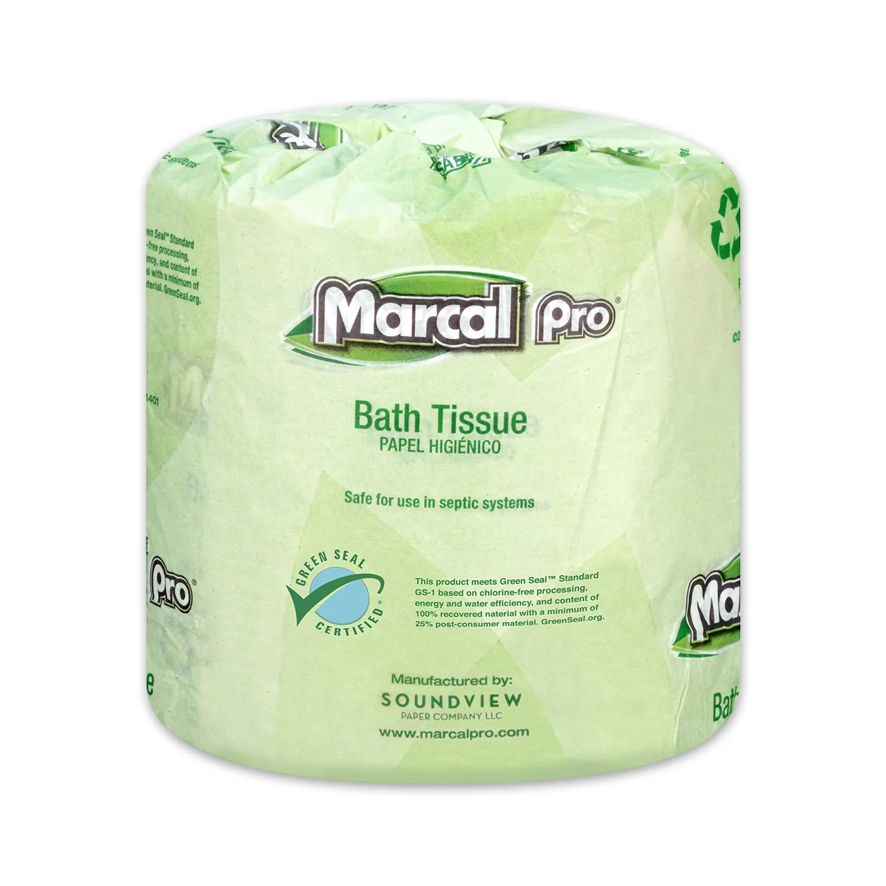 Marcal Pro Toilet Paper 100% Recycled - 2 Ply, White Bath Tissue, 242 Sheets Per Roll - 48 Individually Wrapped Rolls Per Case Green Seal Certified Toilet Paper 03001 - Image 5
