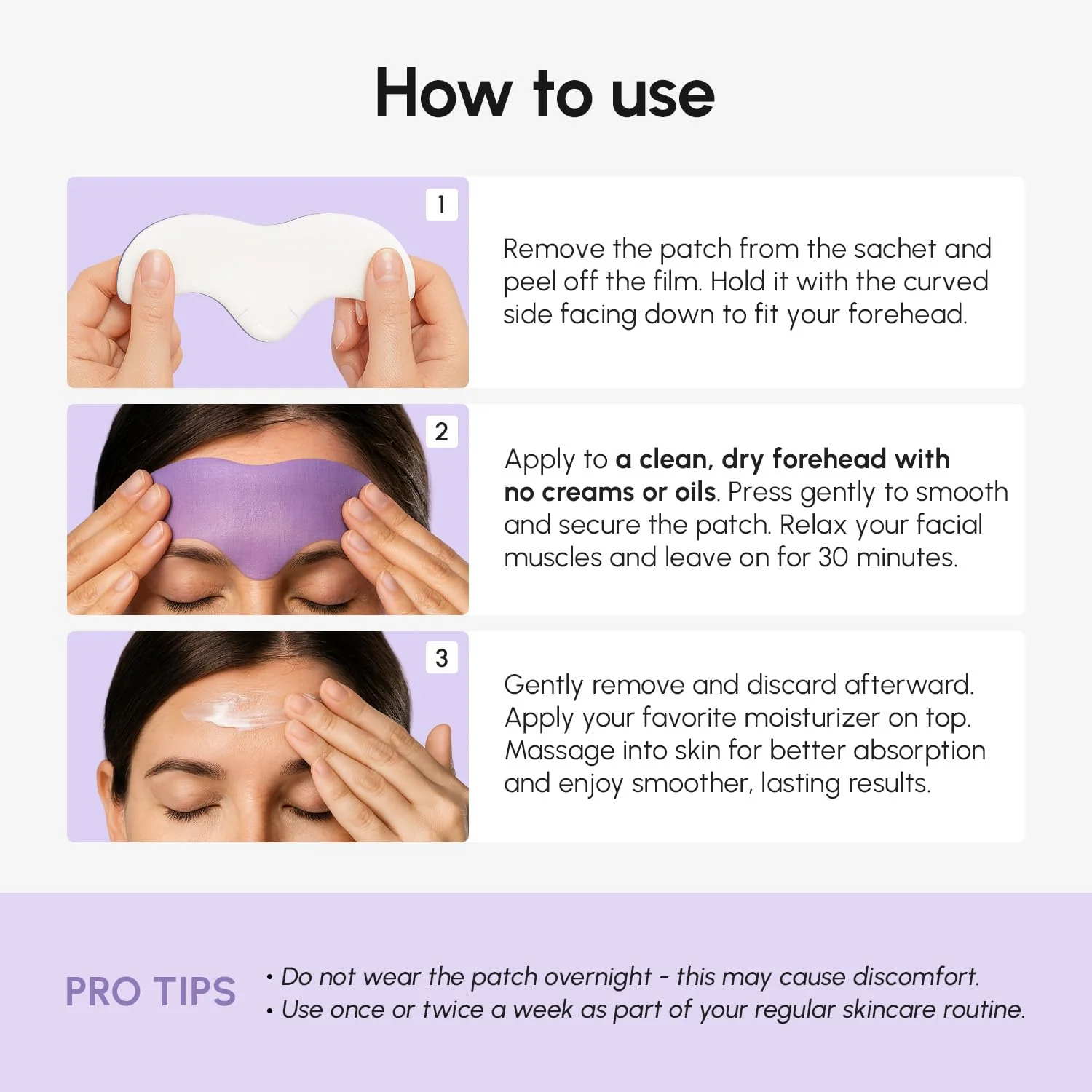 MAREE Forehead Wrinkle Patches – Collagen Wrinkle Patches with Retinol & Hyaluronic Acid for Face Lift – Fine Lines Deep Forehead Wrinkles Treatment Remover – Face Tape for Wrinkles Between Eyebrows - Image 4
