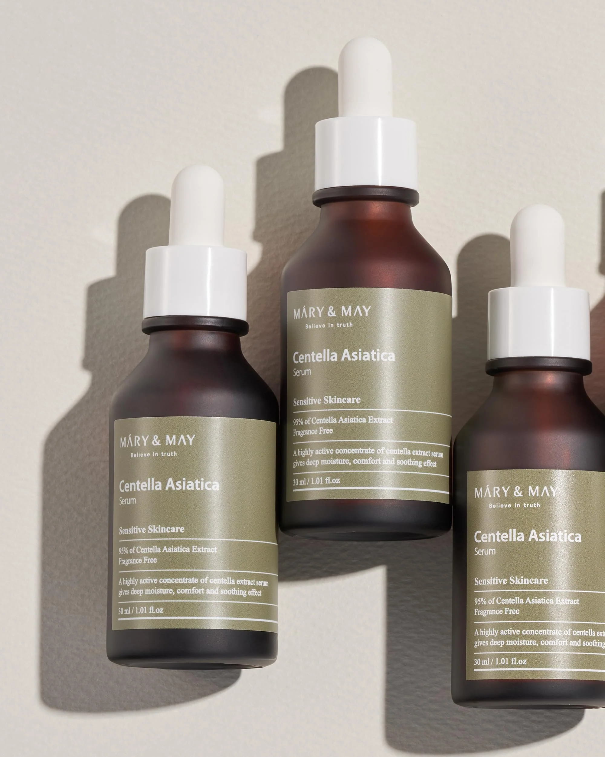 Mary&May Centella Asiatica Serum - 95% of Cica Extracxt for Instant Skin Soothing, Regeneration, and Elasticity Improvement - Korean Face Serum, Fragrance-Free, 1.01 fl.oz. - Image 4