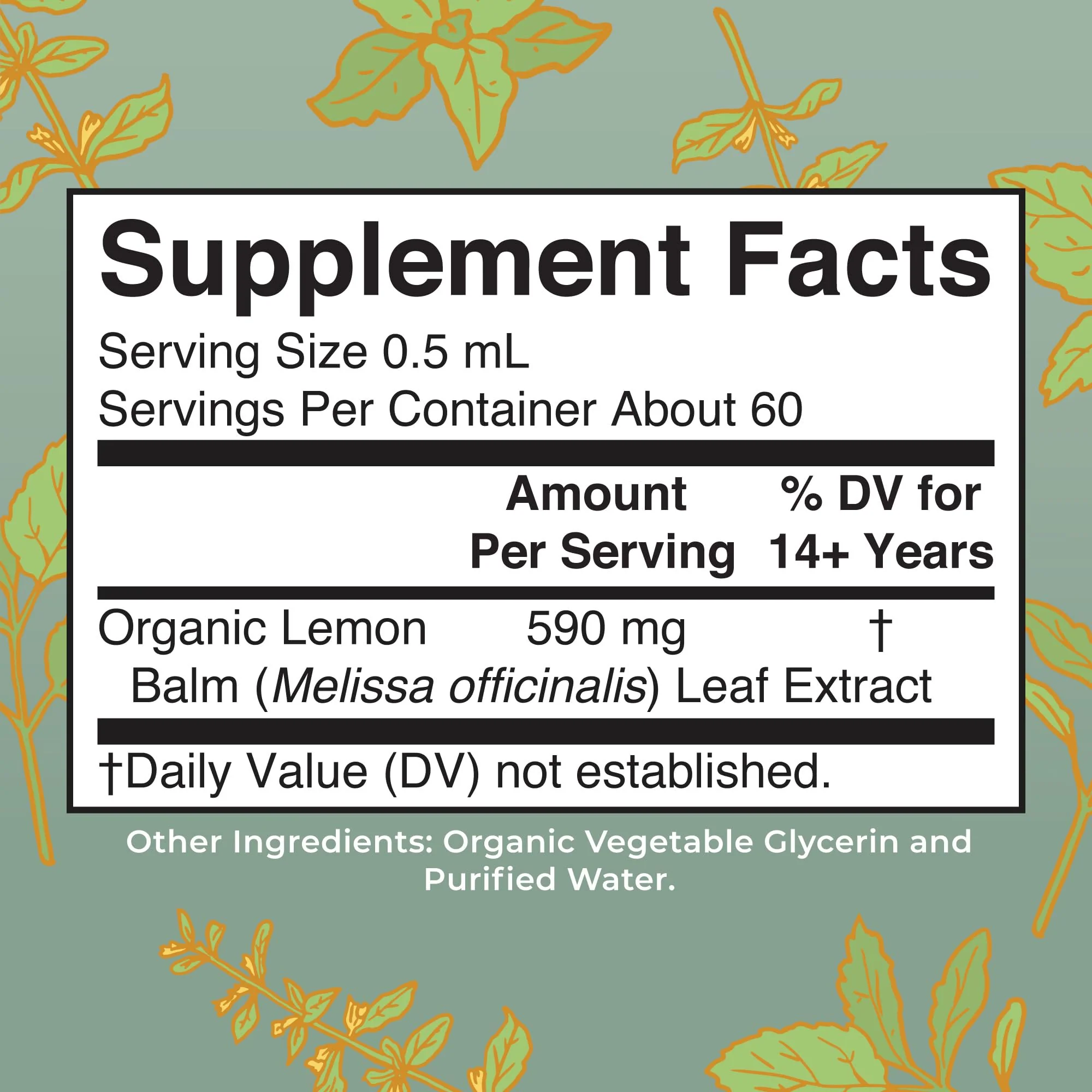 MaryRuth Organics Lemon Balm Leaf Liquid Extract | Mood Support | Relaxation | Calming | Nervine Herbal | Lemon Balm Tincture | USDA Organic | Vegan | Non-GMO | Gluten Free | 1 Fl Oz - Image 11