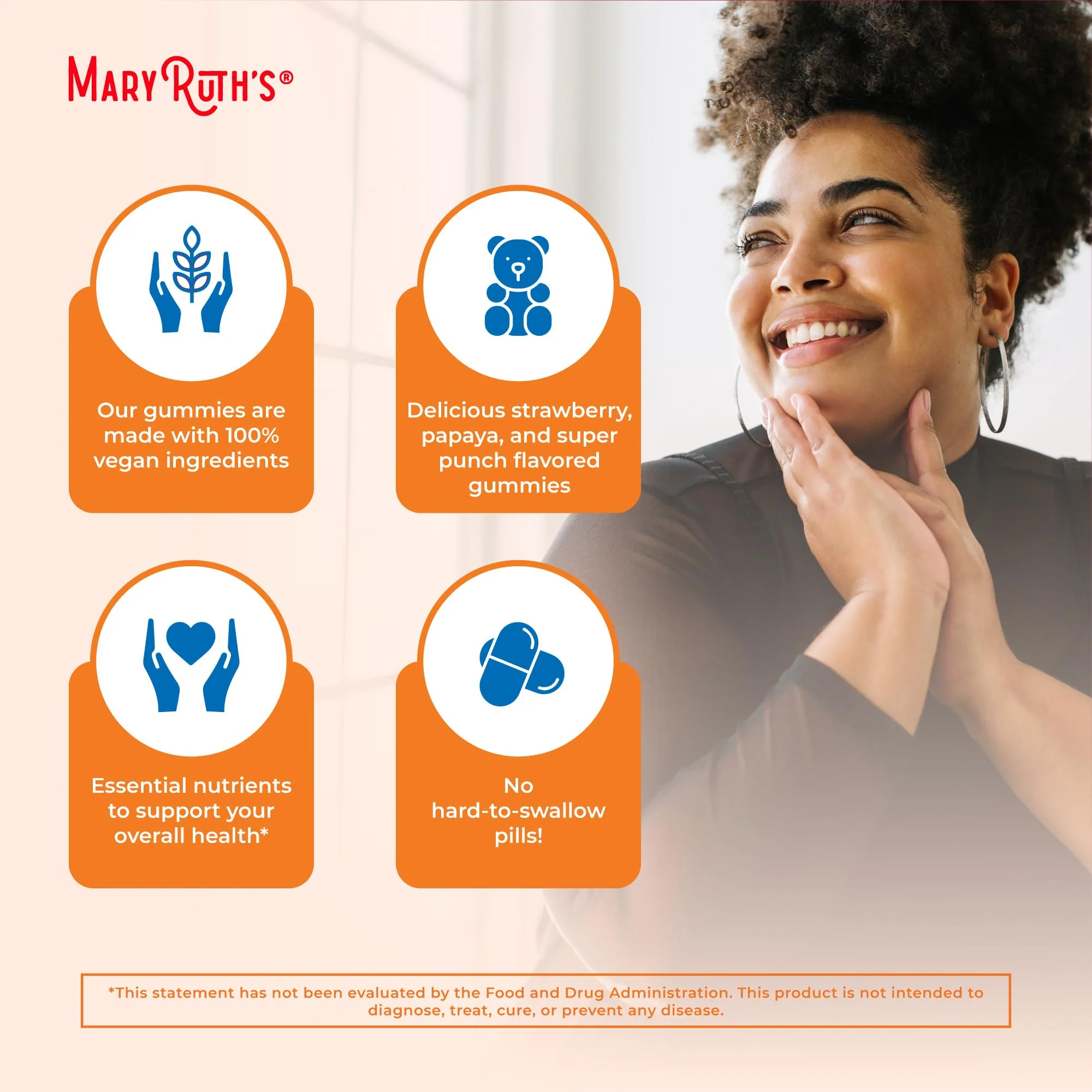 MaryRuth Organics Multivitamin for Women and Men | Sugar Free | Adult Multimineral Gummy with Vitamin C | D and E | B Vitamins | Biotin | Zinc | Vegan | Non-GMO | Gluten Free | 60 Count - Image 5