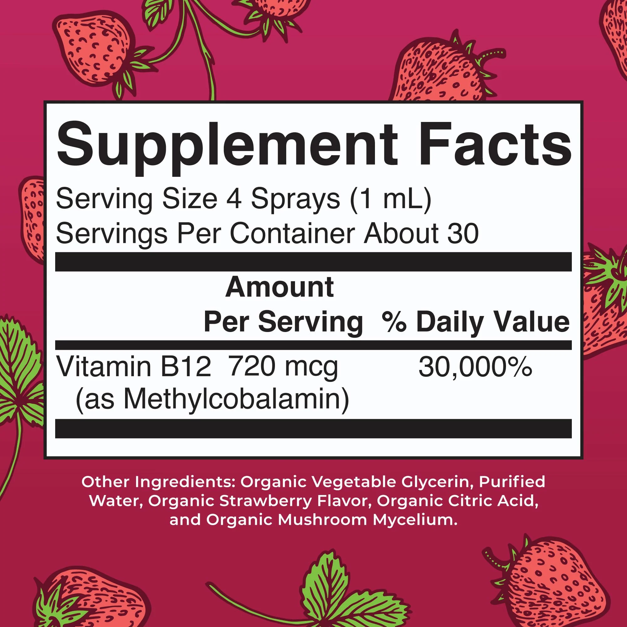 MaryRuth Organics Vitamin B12 Liquid Spray | Vegan, Non-GMO, Gluten-Free | USDA Organic Supplement | Energy & Nervous System Support | B12 Vitamins for Women & Men | 720 mcg | 1 Fl Oz - Image 9