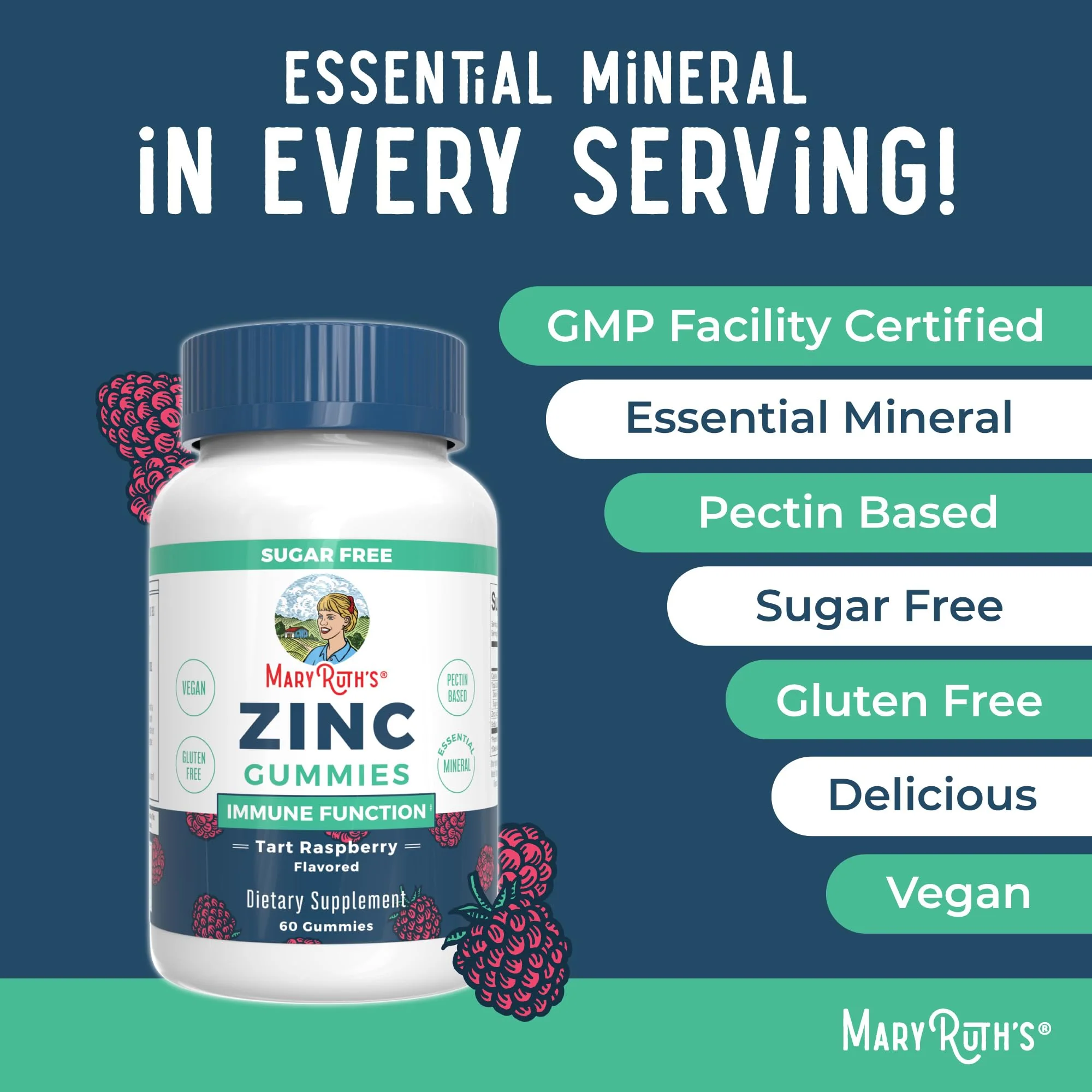 MaryRuth Organics Zinc Gummies | Zinc Supplements | Immune Support Supplement | Essential Mineral | Pectin Based | Overall Health & Wellness | Ages 14 & Up | Vegan | Non GMO | 30 Servings - Image 4
