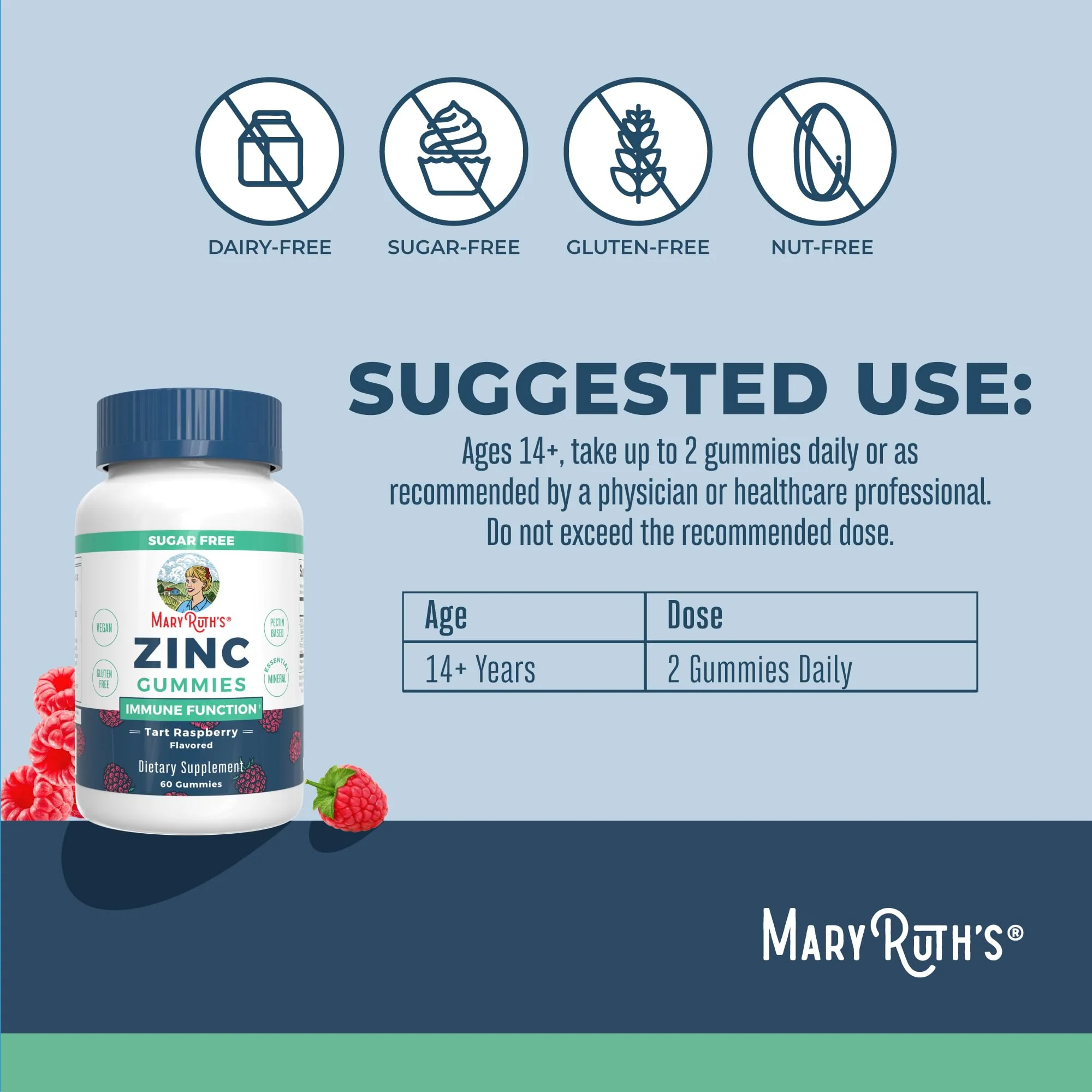 MaryRuth Organics Zinc Gummies | Zinc Supplements | Immune Support Supplement | Essential Mineral | Pectin Based | Overall Health & Wellness | Ages 14 & Up | Vegan | Non GMO | 30 Servings - Image 8
