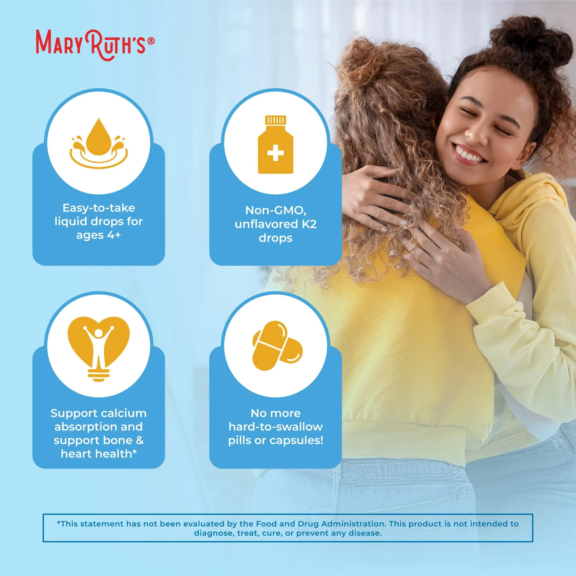 MaryRuth’s USDA Organic Vitamin K2 MK7 Liquid Drops for Adults & Kids | Sourced from Natto | Menaquinone- 7 | Vegan K2 Vitamin for Bone Health & Calcium Absorption | 1oz | Up to 90 Servings - Image 6