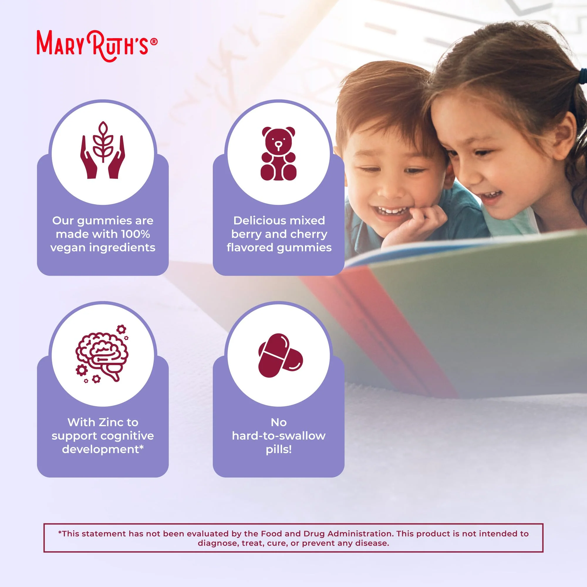 MARYRUTH'S Kids Vitamins | Multi | 1 Month Supply | Multivitamin Gummies for Ages 4+ | Multivitamin for Kids | Vegan | Only 2 Gummies a Day | 60 Count - Image 7