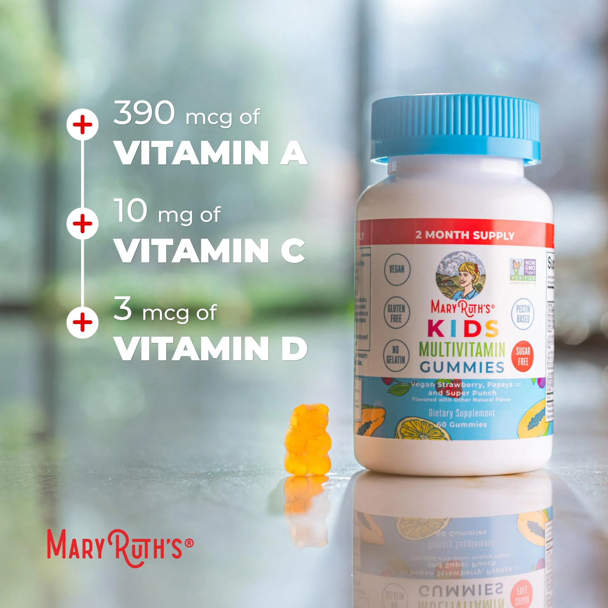 MARYRUTH'S Kids Vitamins | Multi | Sugar Free | 2 Month Supply | Kids Multivitamin Gummies for Ages 2+ | Vegan | Only 1 Gummy a Day | 60 Count - Image 7