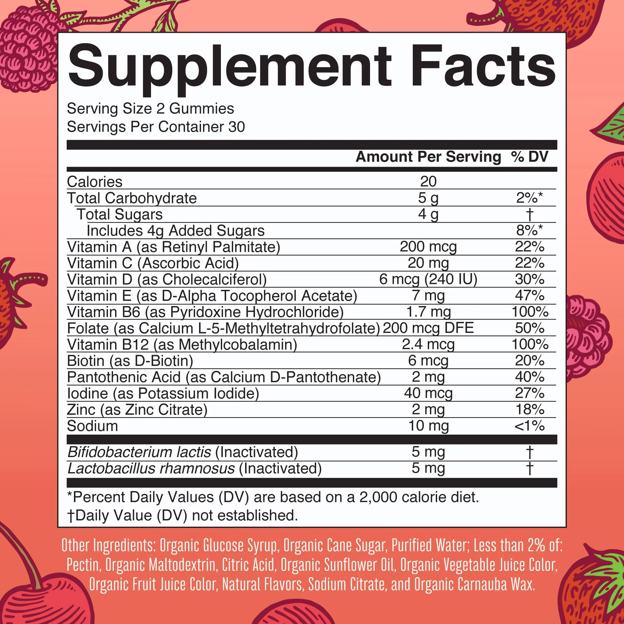 MARYRUTH'S Kids Vitamins USDA Organic | Multivitamin Gummies + Postbiotics for Ages 4+ | Multivitamin for Kids with Lactobacillus Rhamnosus | Children’s Vitamins | Vegan | Non-GMO | 60 Count - Image 2