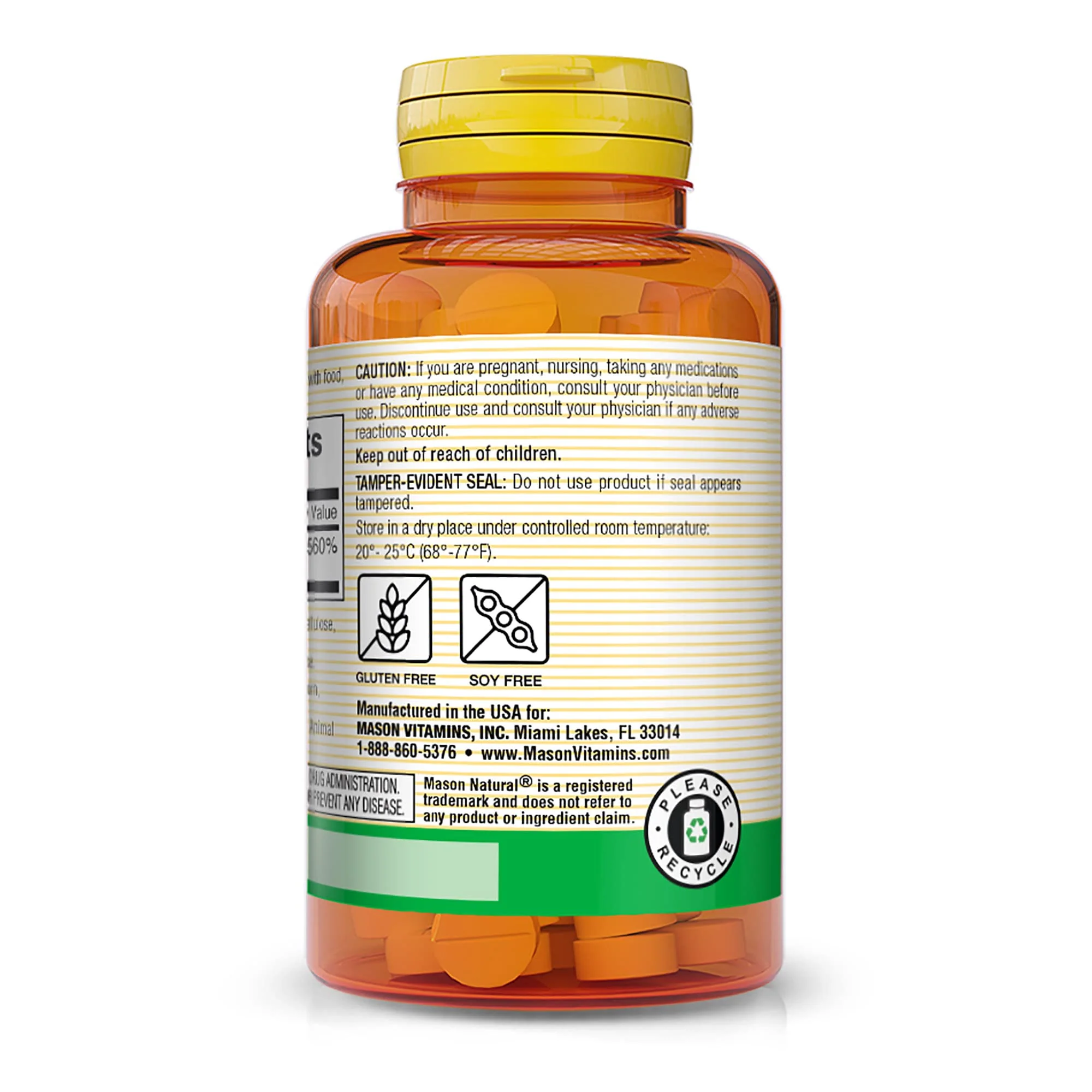 MASON NATURAL Vitamin C 500 mg, Daily Dietary Supplement with Essential Nutrient to Support Immune Function & Overall Wellness, 100 Tablets (Pack of 3) - Image 5