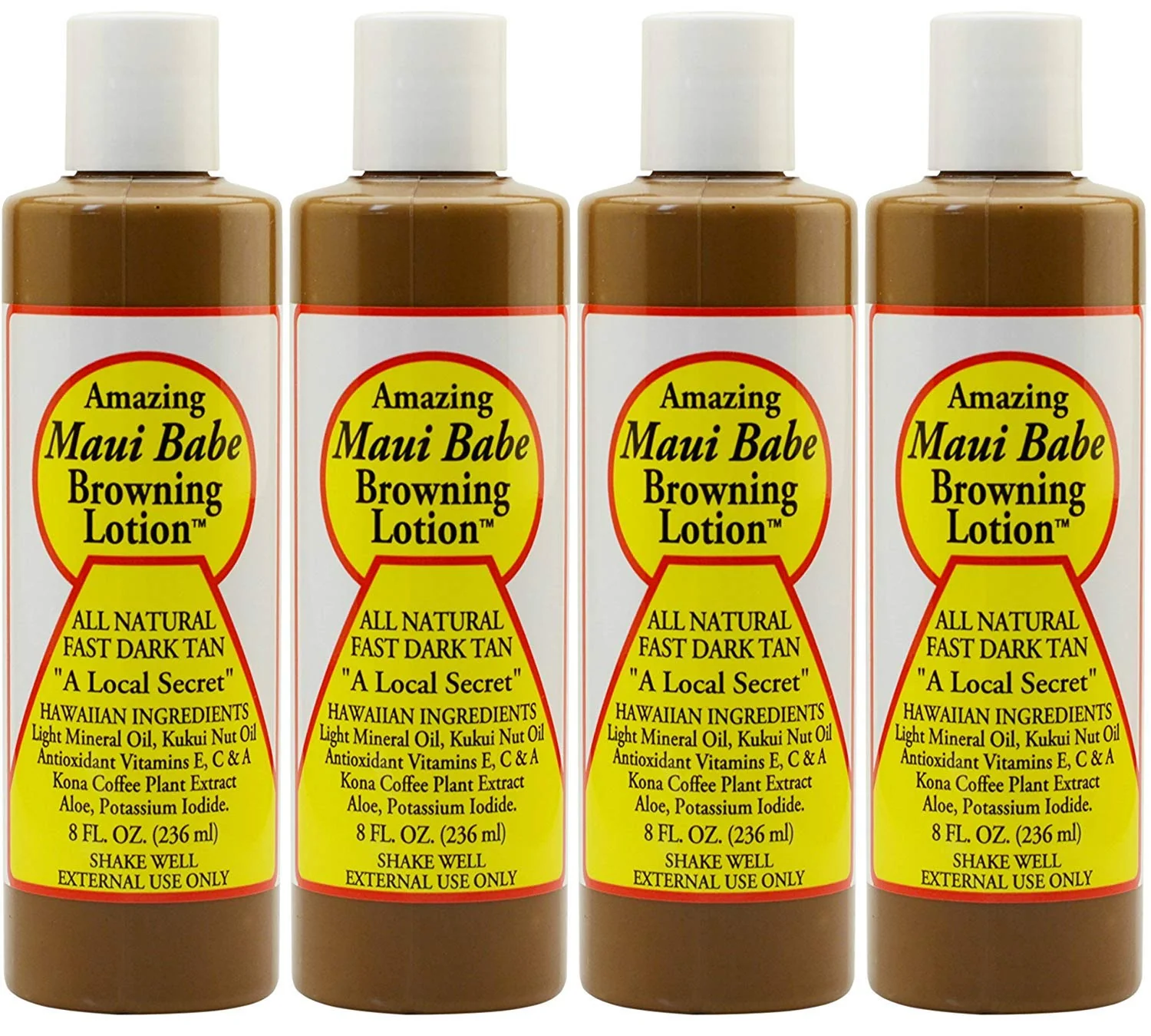 Maui Babe Browning Lotion 8 Ounces (Pack of 4)