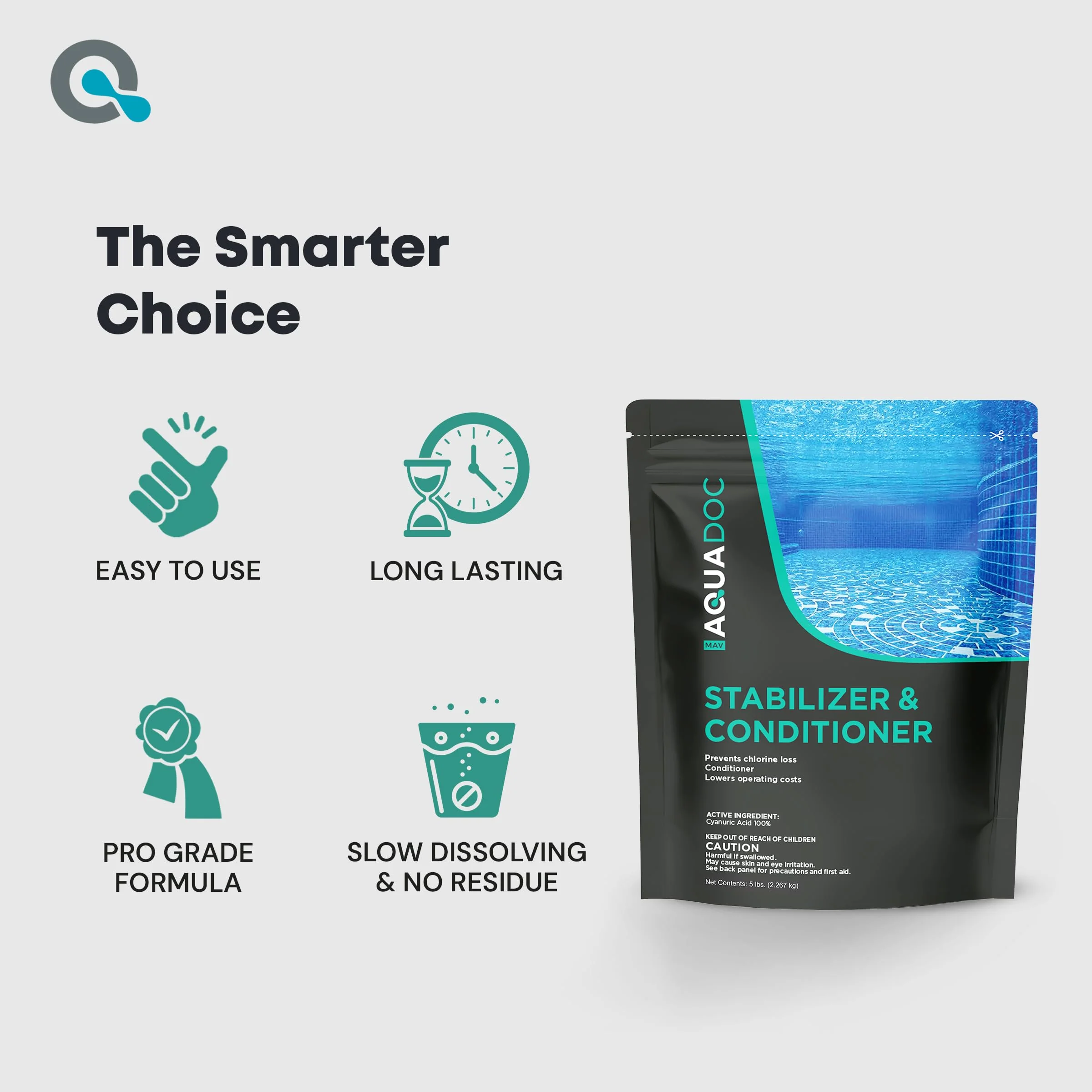 MAV AquaDoc Pool Stabilizer and Conditioner - 5lb - Cyanuric Acid Stabilizer for Swimming Pools - Pool Chemicals Made in the USA - Image 3