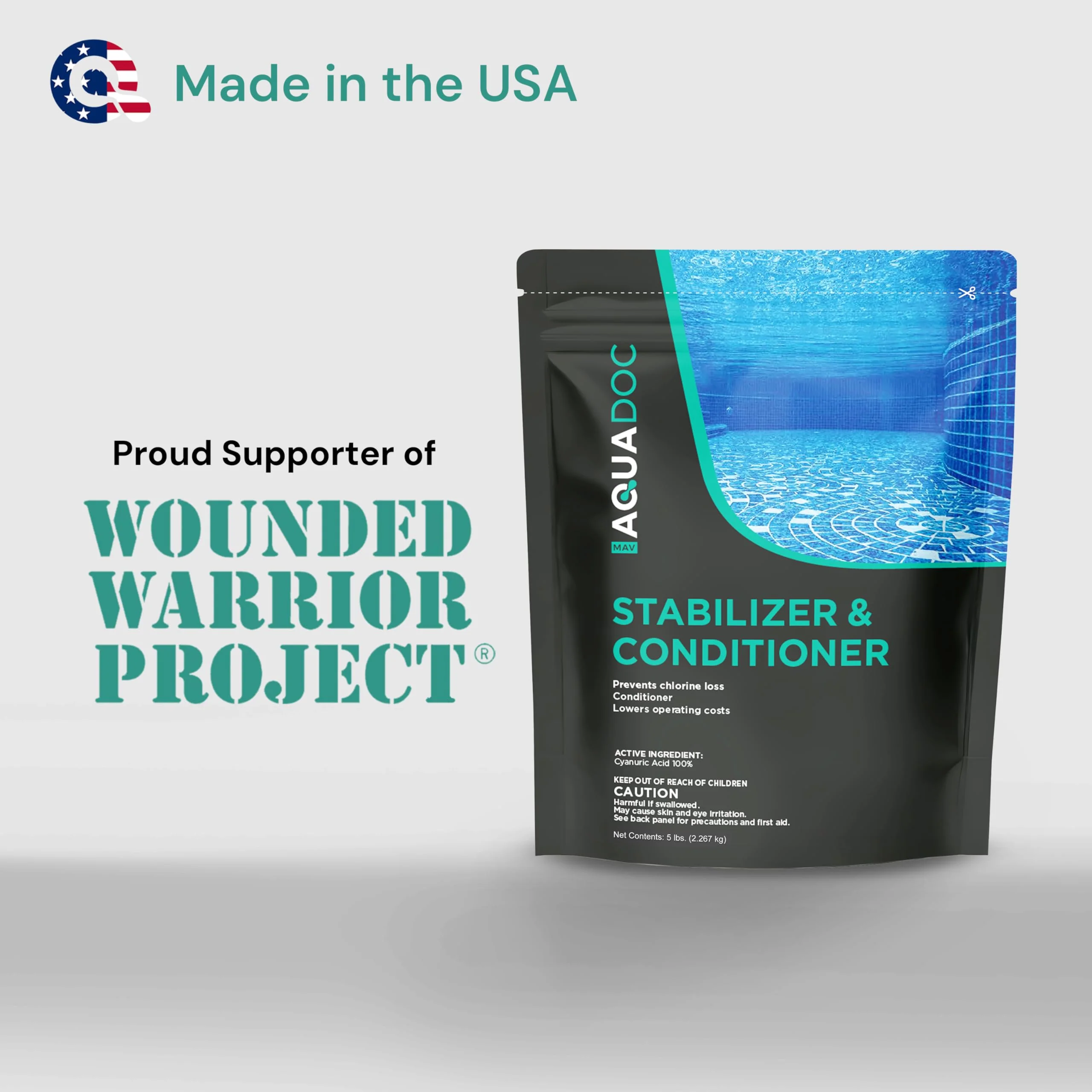 MAV AquaDoc Pool Stabilizer and Conditioner - 5lb - Cyanuric Acid Stabilizer for Swimming Pools - Pool Chemicals Made in the USA - Image 4