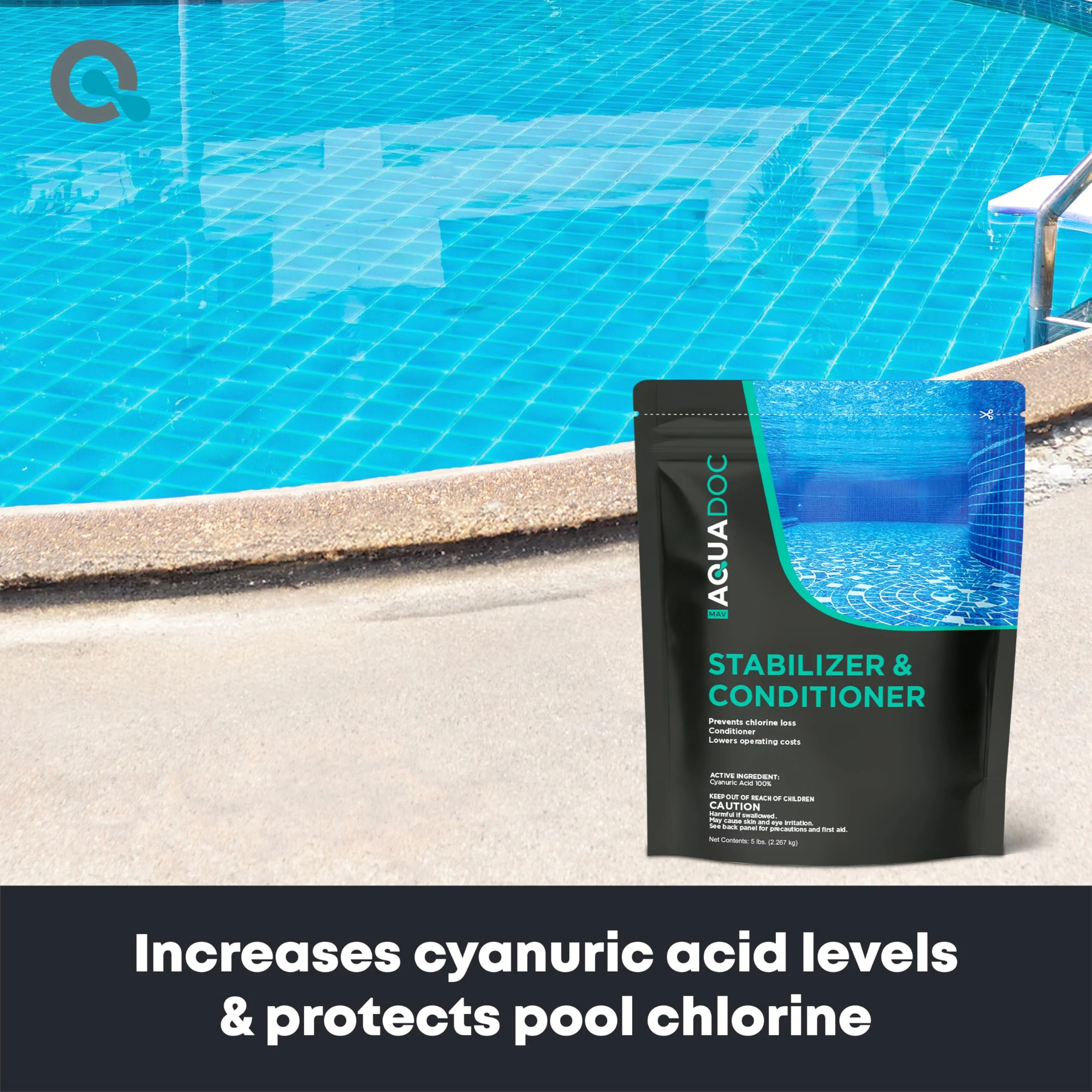 MAV AquaDoc Pool Stabilizer and Conditioner - 5lb - Cyanuric Acid Stabilizer for Swimming Pools - Pool Chemicals Made in the USA - Image 7