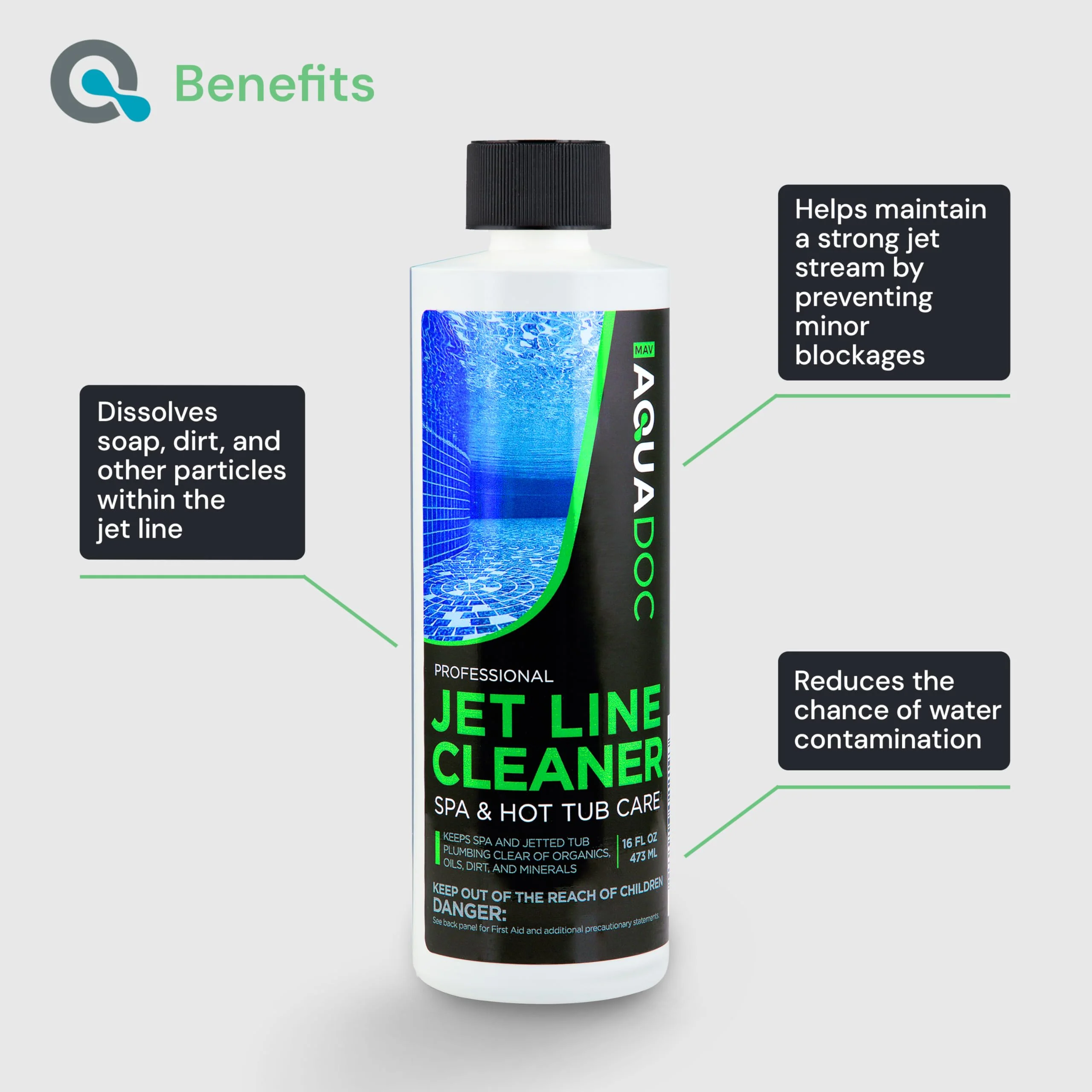 MAV AquaDoc Spa Jet Cleaner - Jet Line Cleaner for Hot Tubs & Jetted Tubs - Fast Acting Spa Flush (1 Pint) - Image 7