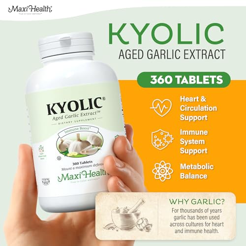 Maxi Health Kyolic Organic Garlic Supplement - Kosher Garlic Tablets with Kyolic Aged Garlic Extract for Immune Support - Vegetarian Garlic Pills (360 Count) - Image 10