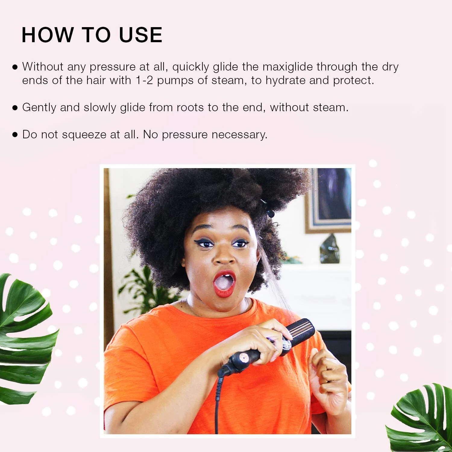 Maxiglide RP Hair Straightener by Maxius with Patented Flat Iron Retractable Detangling Pins for Faster Styling, Steam Burst Technology for Healthy Straightening and Heat Protection Removes Frizz - Image 3