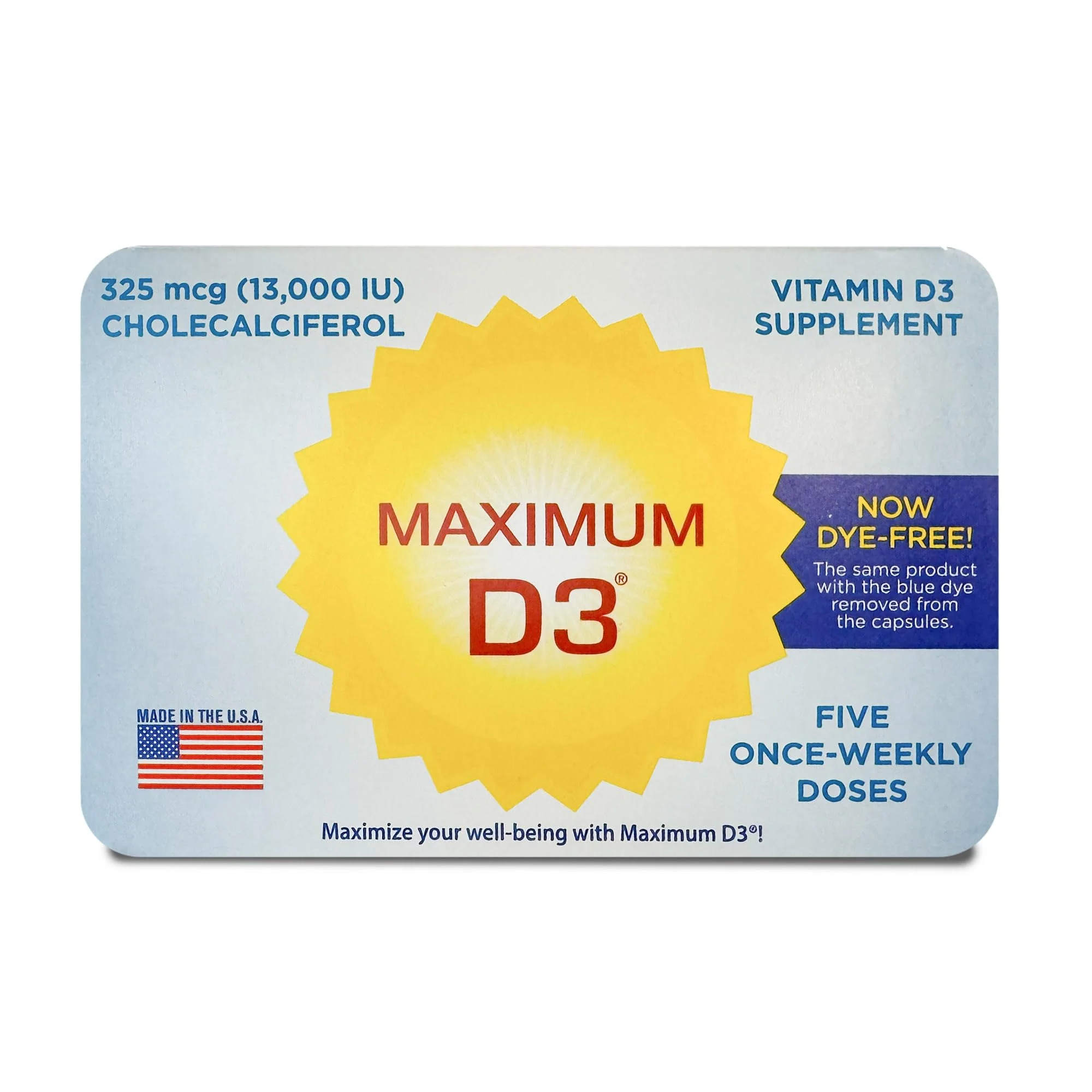 Maximum D3 13,000 IU Box, 60 Capsules Total (12 Cards/Box x 5 Capsules per Card), 60-Weeks Supply - Image 8