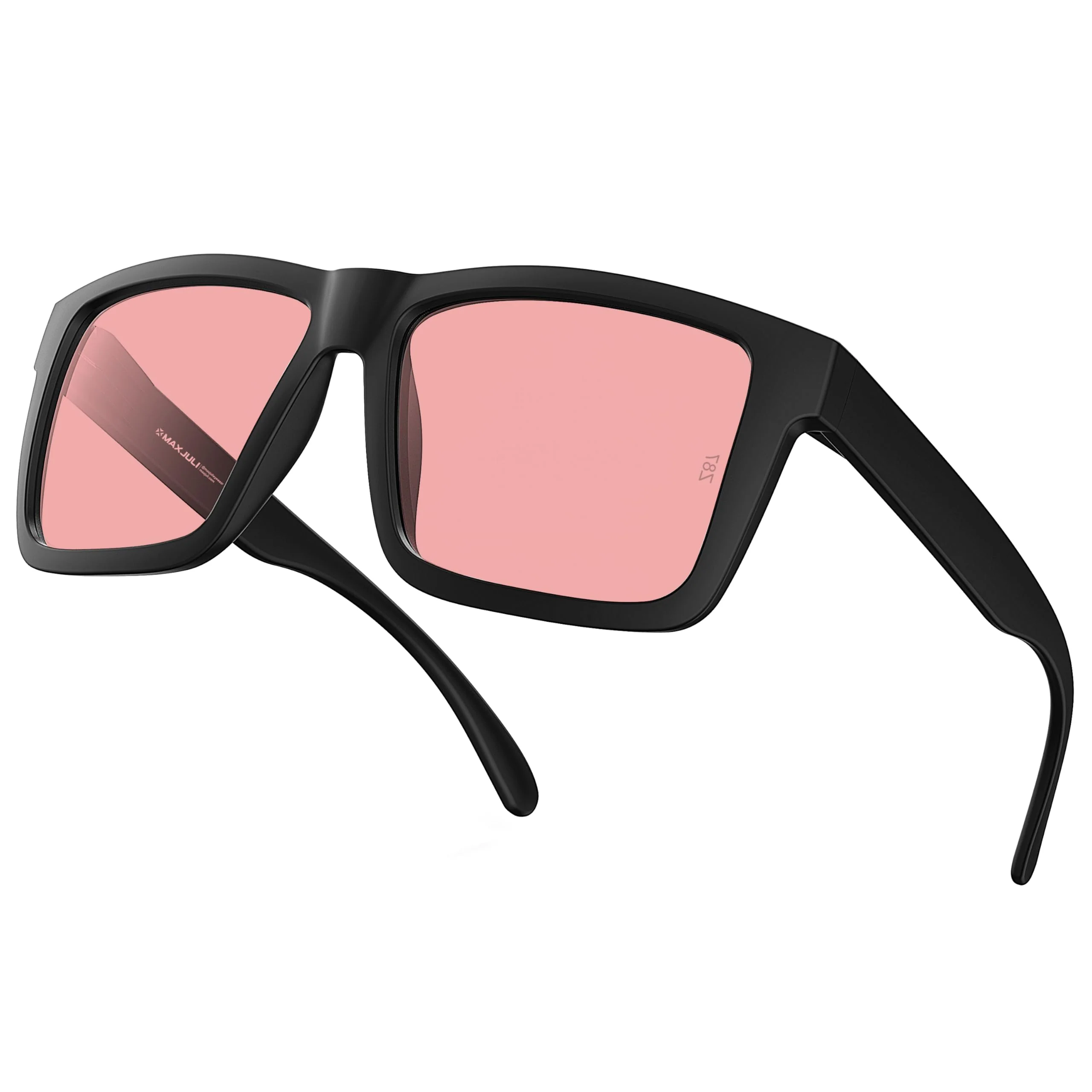 MAXJULI XXL FL-41 Rose Blue Light Blocking Glasses for Photophobia Light Sensitivity,for Computer Gaming, Screen Fatigue & UV Protection 8228 (Black/FL-41 Rose) - Image 7