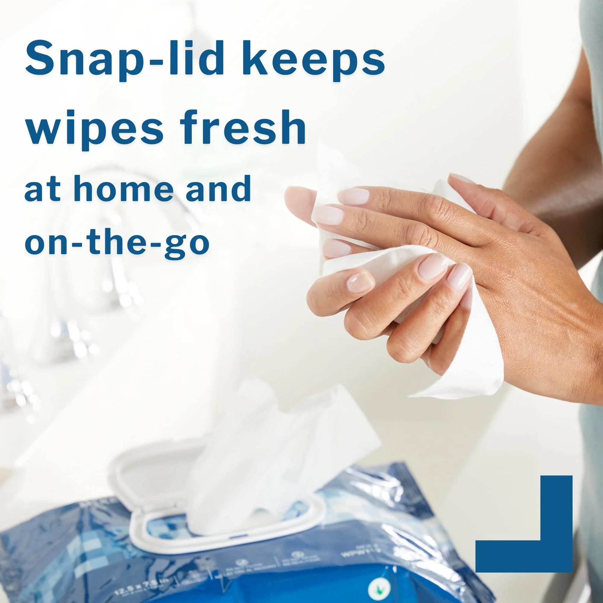 McKesson Washcloth Wipes for Adults, Scented (6 Pack, 576 Washcloths) Disposable Wash Cloths for Body - No-Rinse Formula with Snap Lid - Good for Incontinence and Elderly - 96 Wipes Per Pack - Image 7