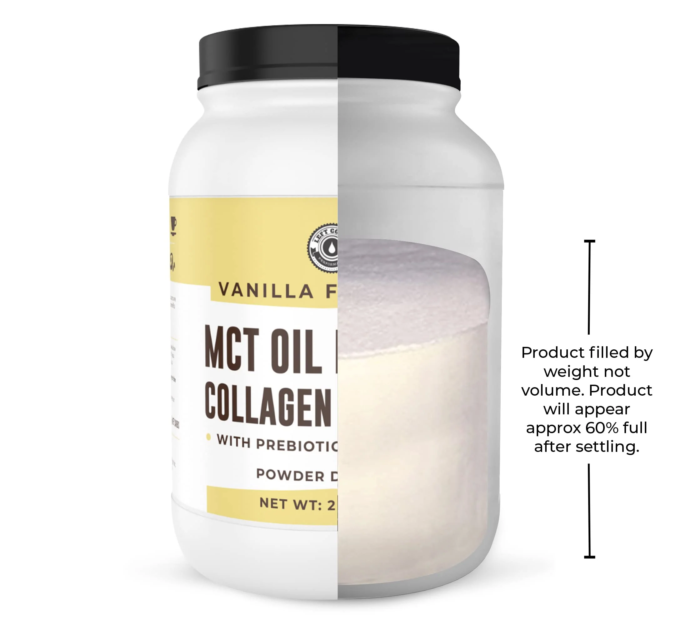MCT Oil Powder with Acacia Fiber & Collagen Peptides – Prebiotic Collagen Protein, 10g MCTs from Coconuts, Sugar Free Keto Coffee Creamer – Grass Fed, Vanilla Flavor, Non-GMO, Gluten Free, 32 oz - Image 5