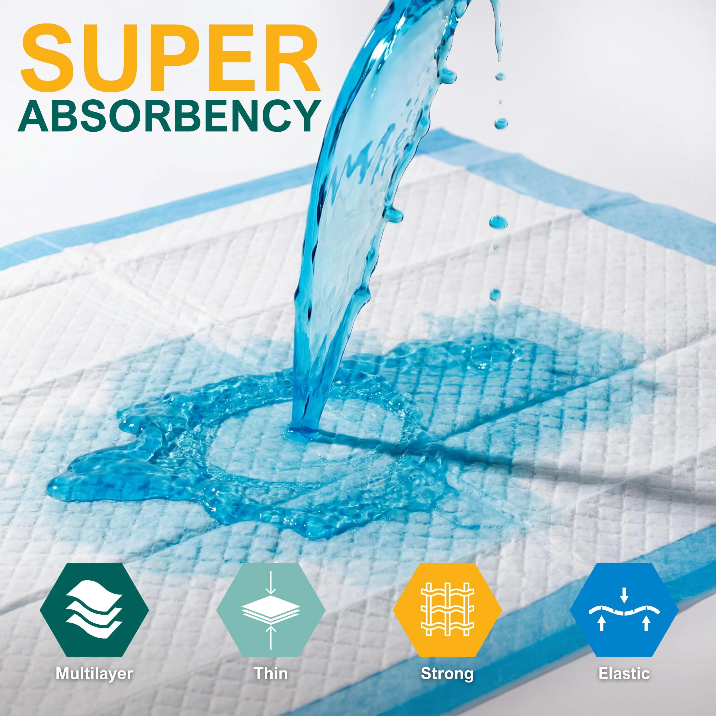 MED PRIDE Disposable Underpads 23'' X 36'' (25-Count) Incontinence Pads, Chux, Bed Covers, Puppy Training | Thick, Super Absorbent Protection for Kids, Adults, Elderly | Liquid, Urine, Accidents - Image 8