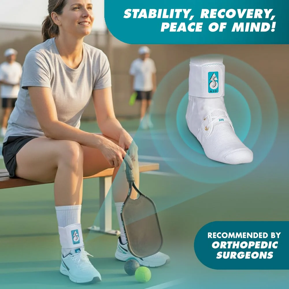 Med Spec ASO Ankle Stabilizer (X-Small, White) – Lace Up Ankle Brace for Sprained Ankle and Peroneal Tendonitis, Orthopedic Ankle Support for Men, Women, Adults, Teens and Kids, Sports Injury Recovery, 264001 - Image 6