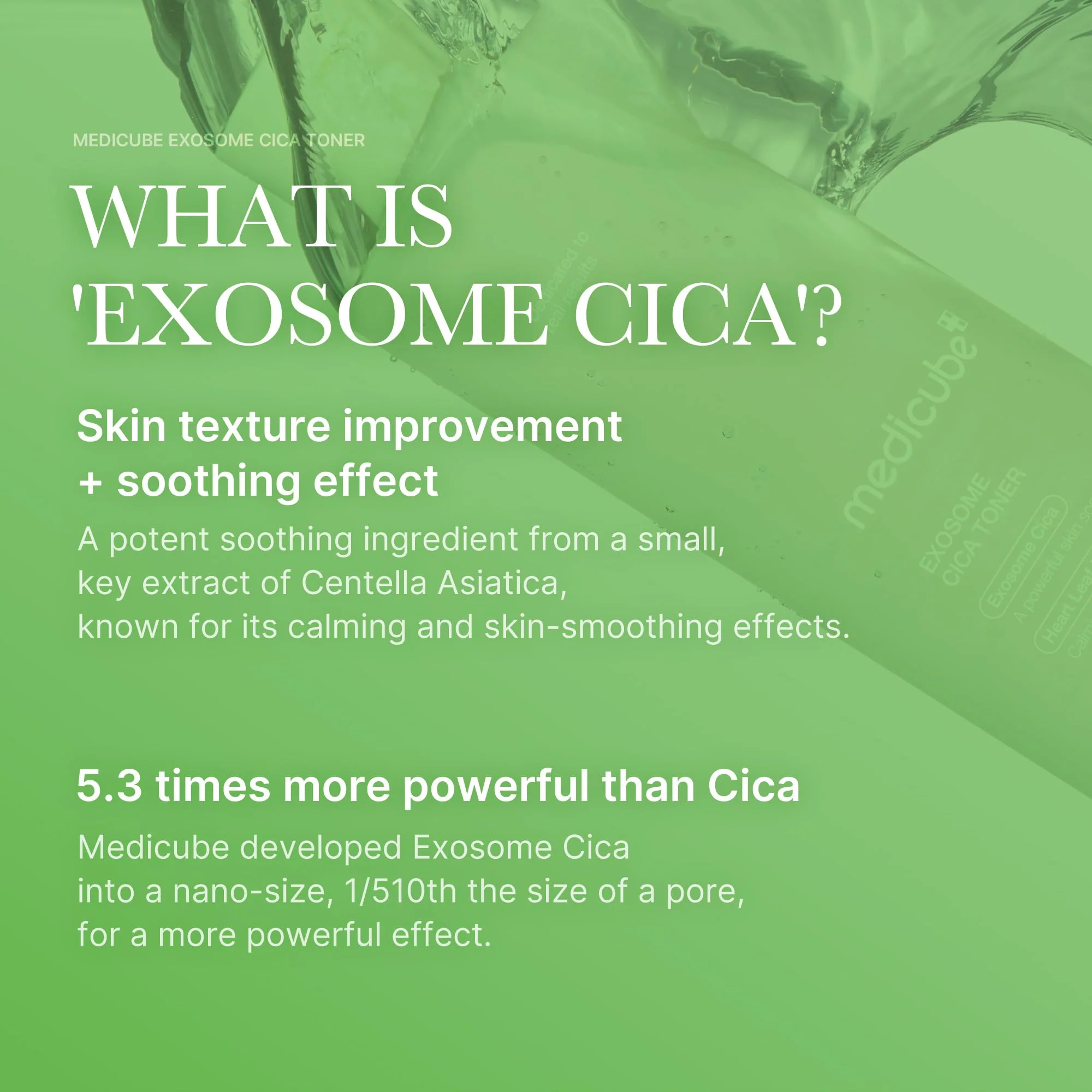 medicube Exosome CICA Toner | Daily Soothing Toner with Exosome CICA, Heartleaf, Tea Tree, 12 Kinds of CICA | Low Irritation, Sebum Care Korean Skin Care, for Stressed Skin (210ml / 7.10 fl.oz.) - Image 5