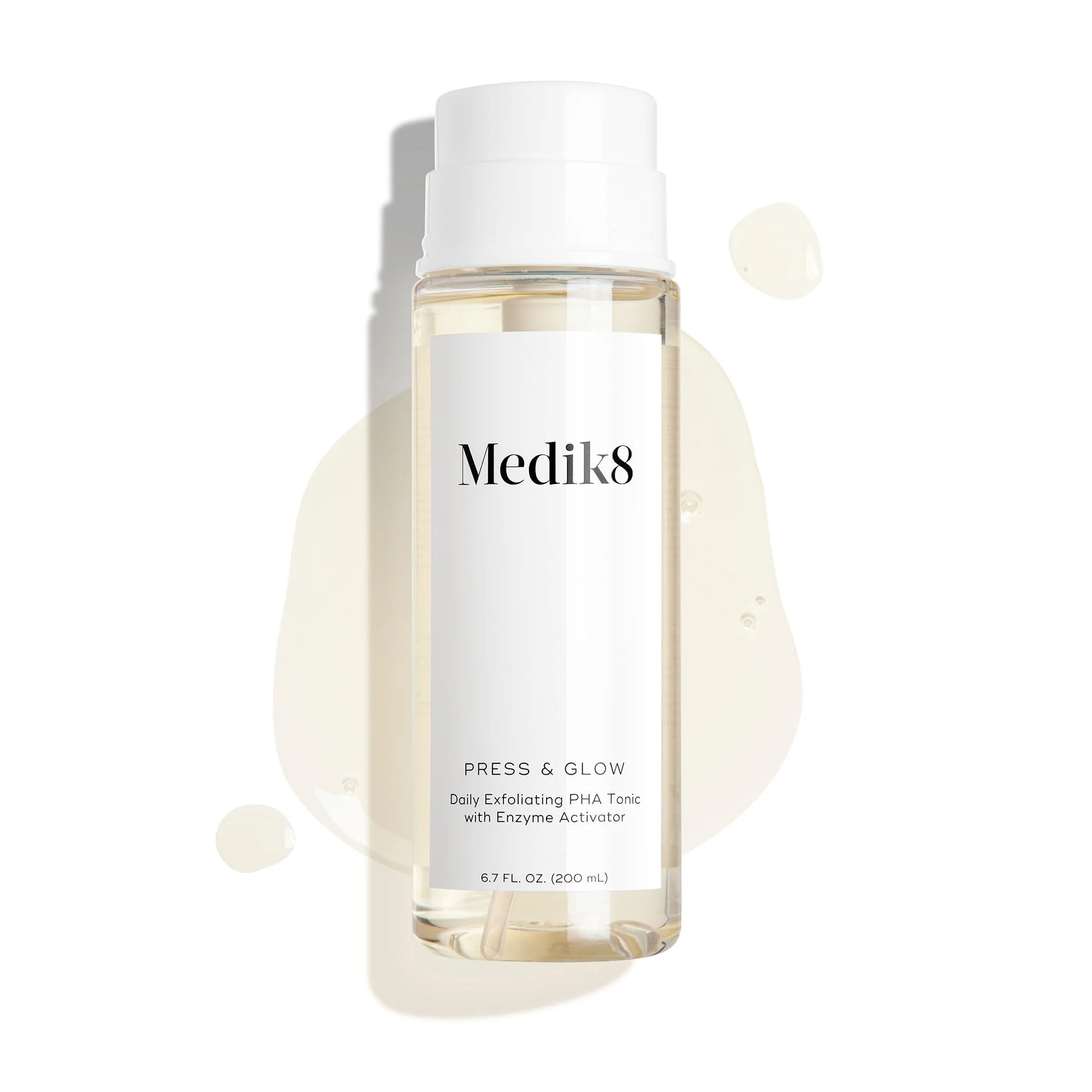 Medik8 Press and Glow Daily Exfoliating PHA Tonic with Enzyme Activator - Polyhydroxy Acid Face Toner - Gentle and Cleansing Face Tonic - 6.7 oz - Image 2