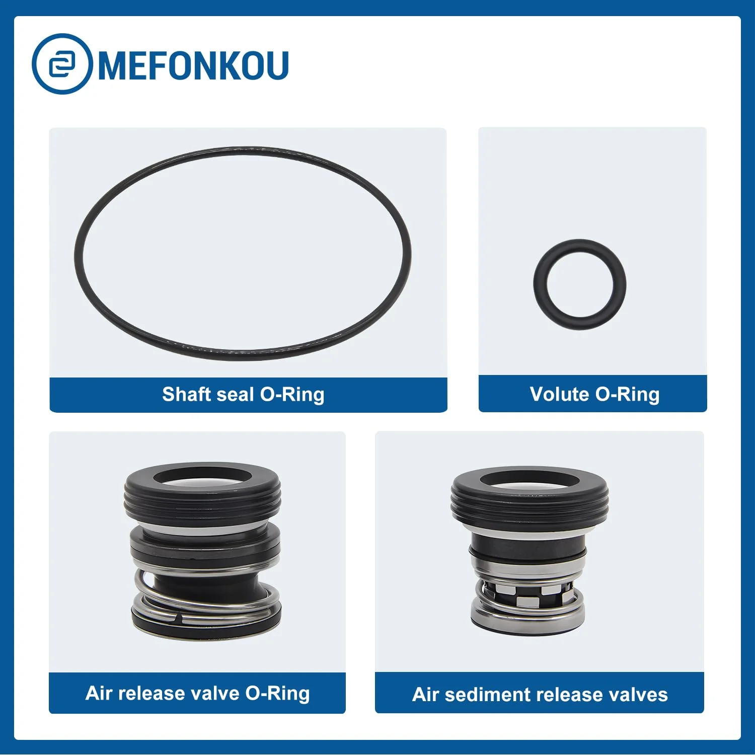 MEFONKOU PB4-60 O-Ring Repair Seal Kit & Shaft Pump Compatible with Polaris Booster 3/4” HP 2012-Current Pool Pump - Image 4