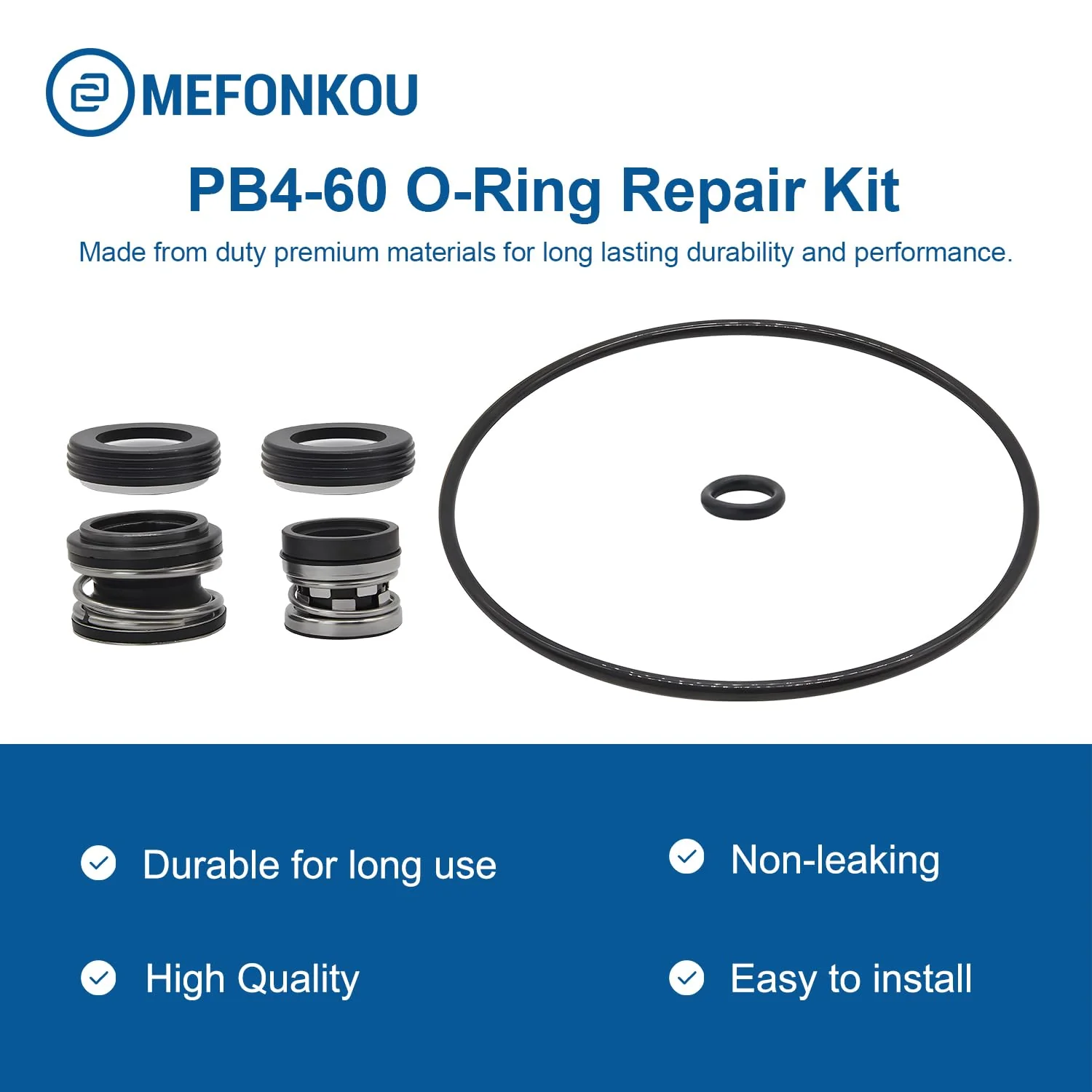 MEFONKOU PB4-60 O-Ring Repair Seal Kit & Shaft Pump Compatible with Polaris Booster 3/4” HP 2012-Current Pool Pump - Image 7