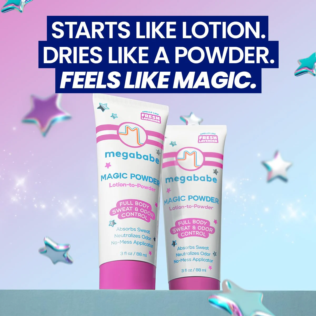 Megababe Sweat & Odor Absorbing Lotion - Magic Powder Stay-Dry Lotion to Powder | Spring Break Must-Have | Aluminum-Free, Talc-Free | 3 fl oz - Image 9