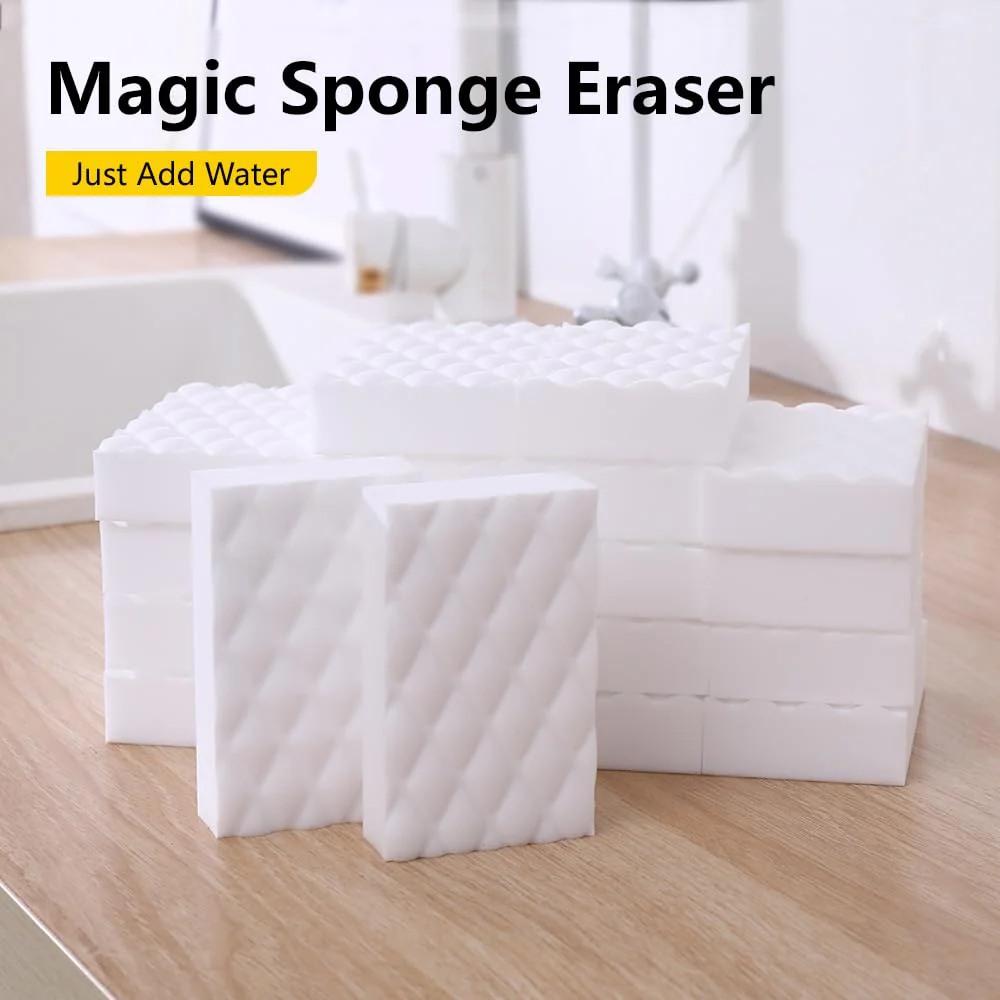 Melamine Sponge,50 Pack 2X Density Magic Sponges Eraser in Bulk,Melamine Foam Cleaner for Kitchen, Bathroom,Bathtub, Sink,Furniture, Wall Cleaner - Image 6