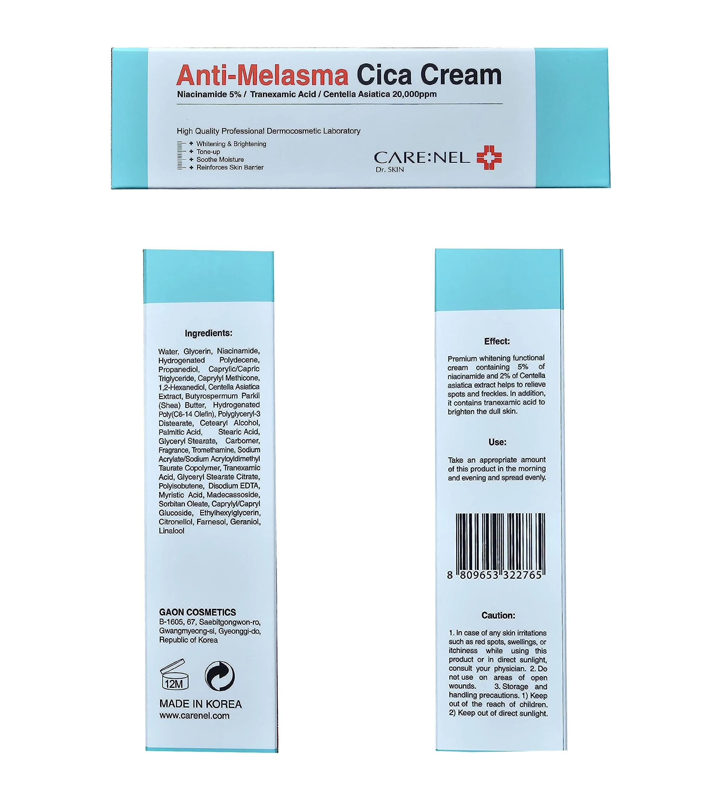 Melasma Treatment for Face Cream - Dark Spot Remover Centella Asiatica - Korean Skin Care Beauty Products 40ml/1.35 fl.oz - Image 2
