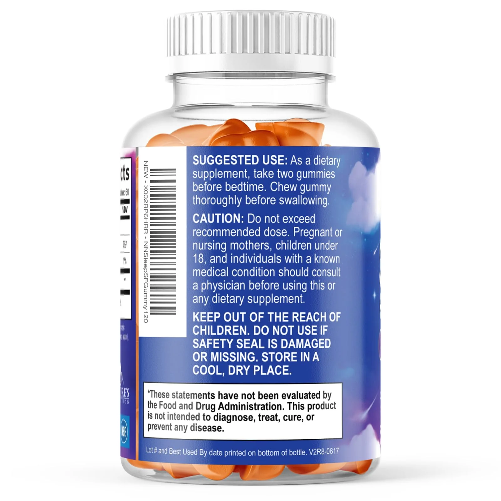 Melatonin Sleep Gummies - 6mg Per Serving - Sugar-Free Sleep Support Melatonin Gummy for Adults - Extra Strength Sleeping Gummy Supplement - Supports Restful Sleep - Tasty Orange Flavor - 120 Gummies - Image 3