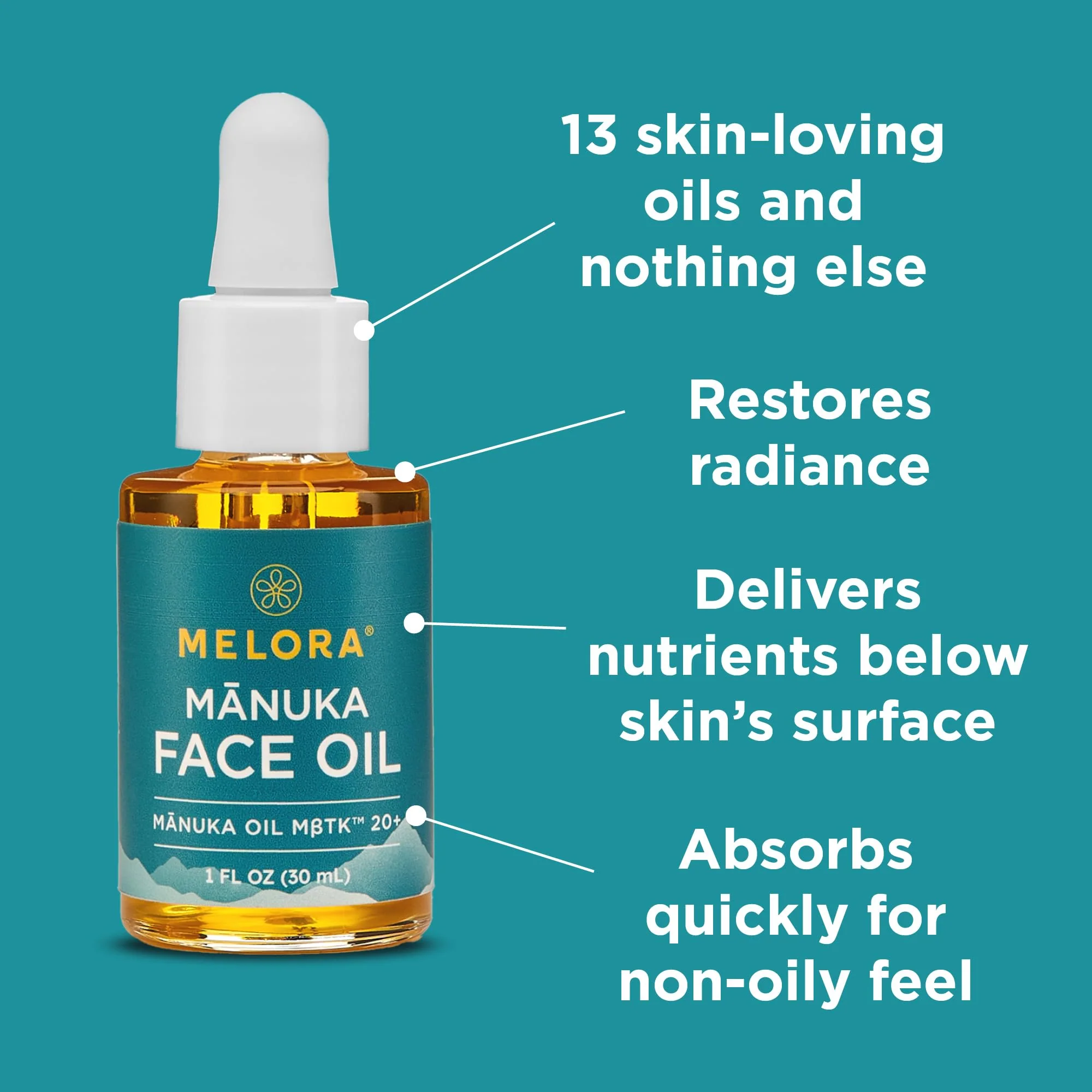 MELORA Manuka Face Oil (1 Oz) - Manuka Skin Care Facial Oil Serum for Dry or Sensitive Skin – Anti-Aging Oil for Face for Women & Men - Image 8