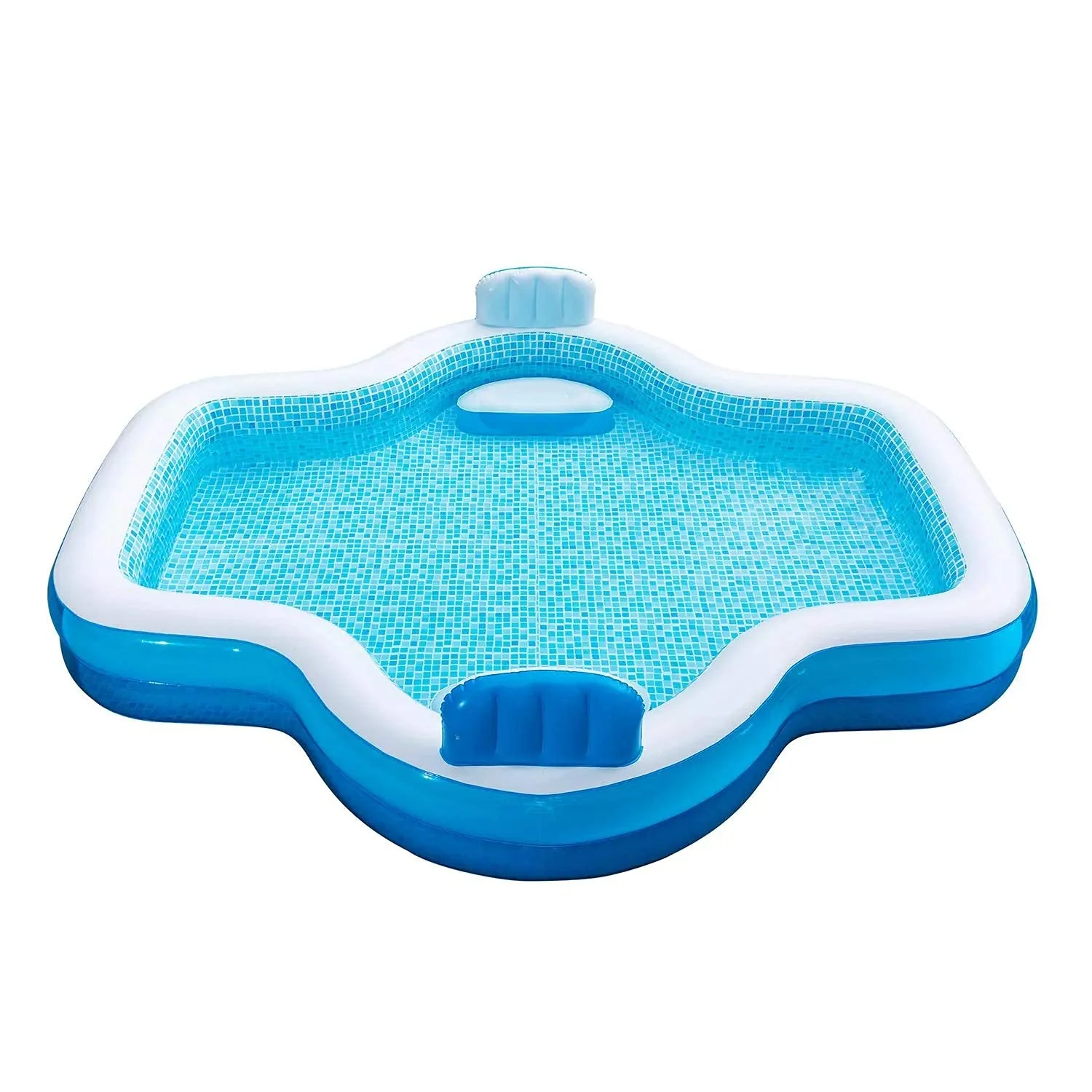 Members Mark Elegant Family Pool 10 Feet Long 2 Inflatable Seats with Backrests. New Version - Image 5