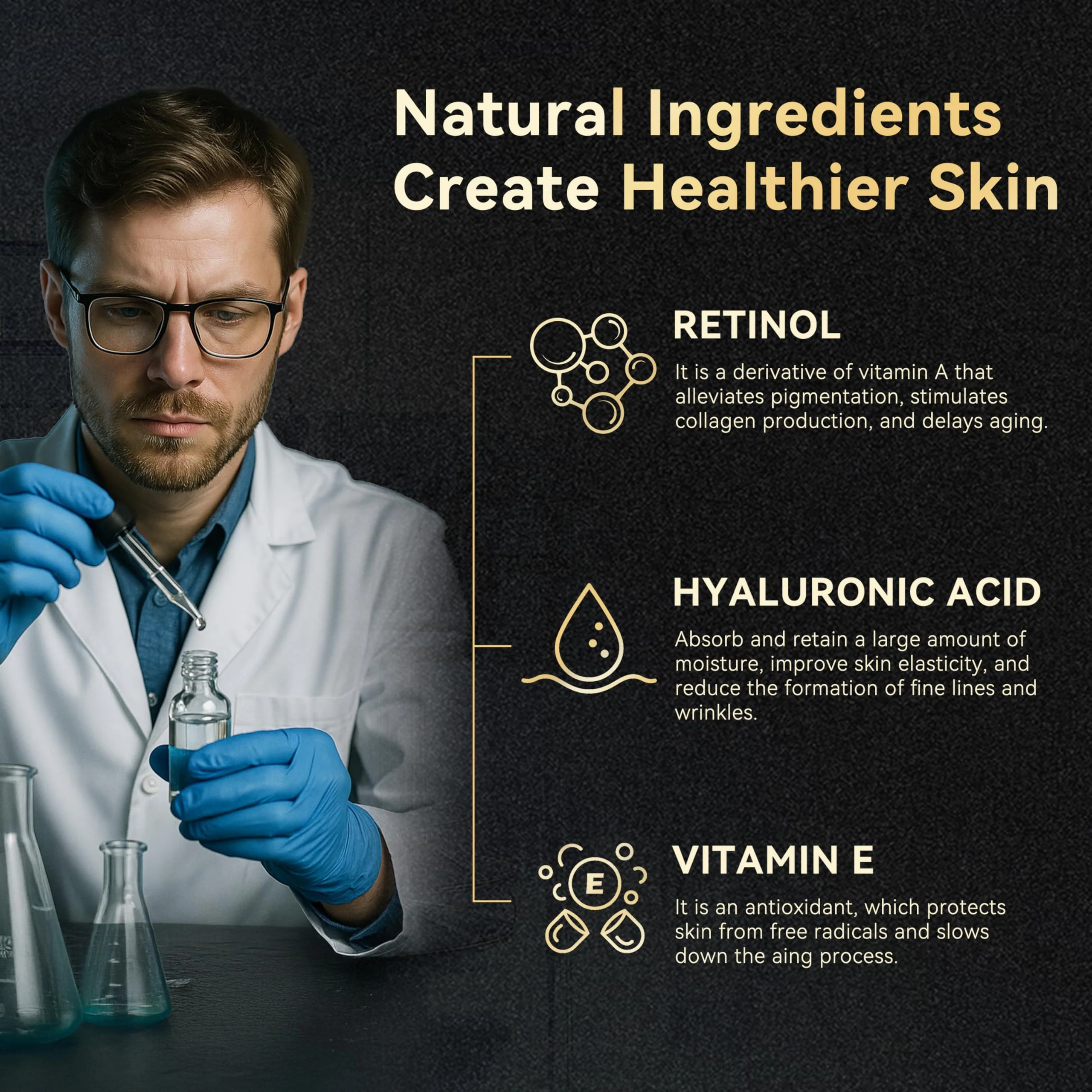 Men's Beef Tallow for Skin, Whipped Grass-Fed Beef Tallow Face Cream, Tallow Balm with Anti-Aging Retinol & Hyaluronic Acid, Mens Skin Care Face Moisturizer, Reduces Wrinkles Lines, Sandalwood, 3.5 OZ - Image 8