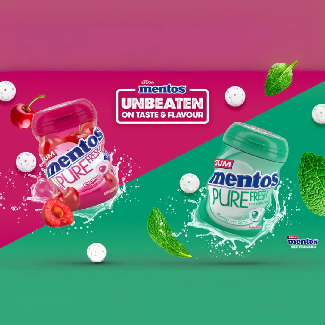 Mentos Pure Fresh Fresh Mint Chewing Gum 35 Pieces – Sugar-Free, Refreshing, Gluten-Free Sweet Treat, with Xylitol, 90 g (Pack of 6) - Image 3