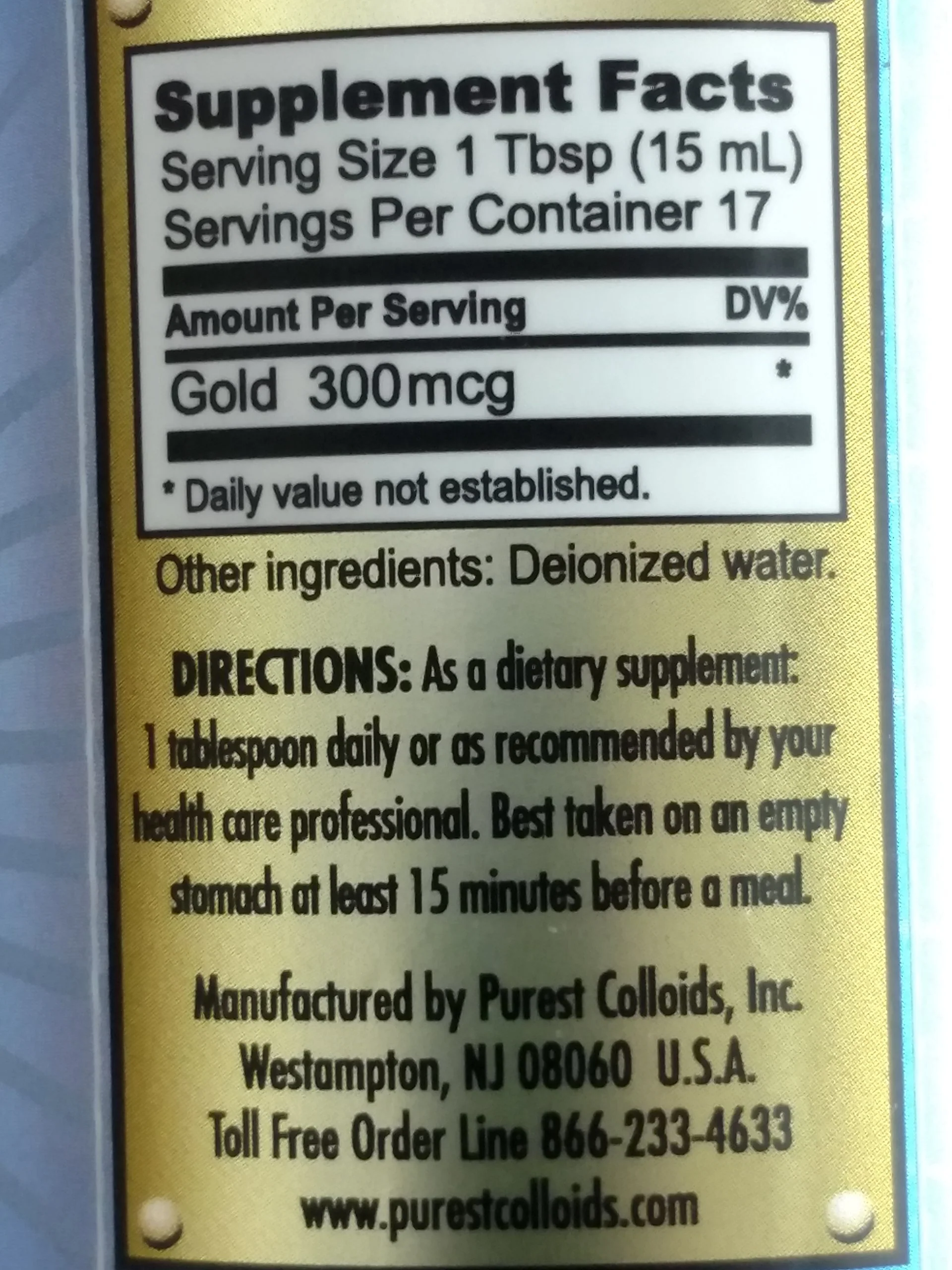 MesoGold ® 20 ppm Colloidal Gold 250 mL/8.45 Oz - Image 3