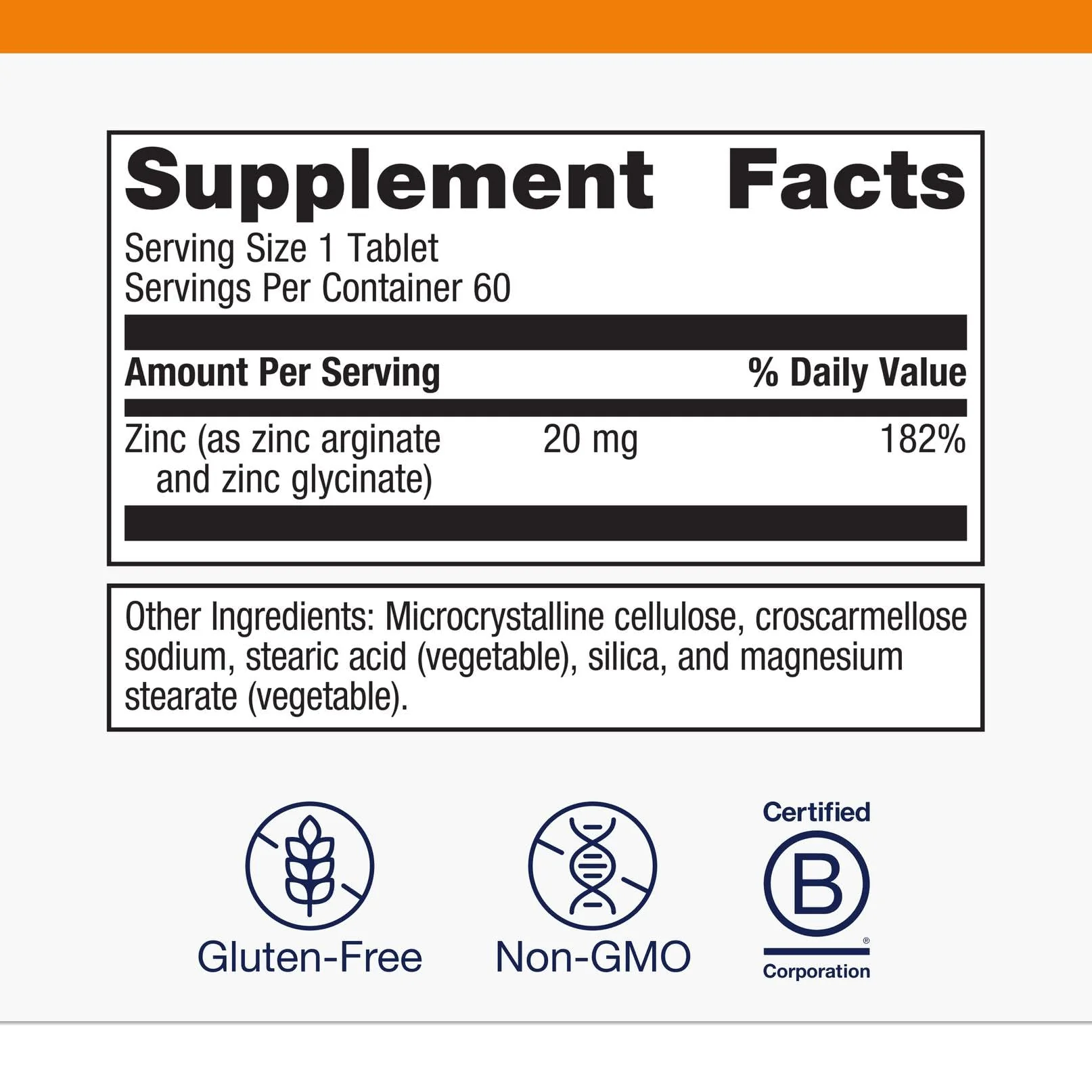 Metagenics Zinc A.G. - Highly Absorbable Zinc with Arginine & Glycine Chelates - Supports Immune Function, Bone Health, Skin & Energy Metabolism - Non-GMO & Gluten-Free - 60 Tablets - Image 5