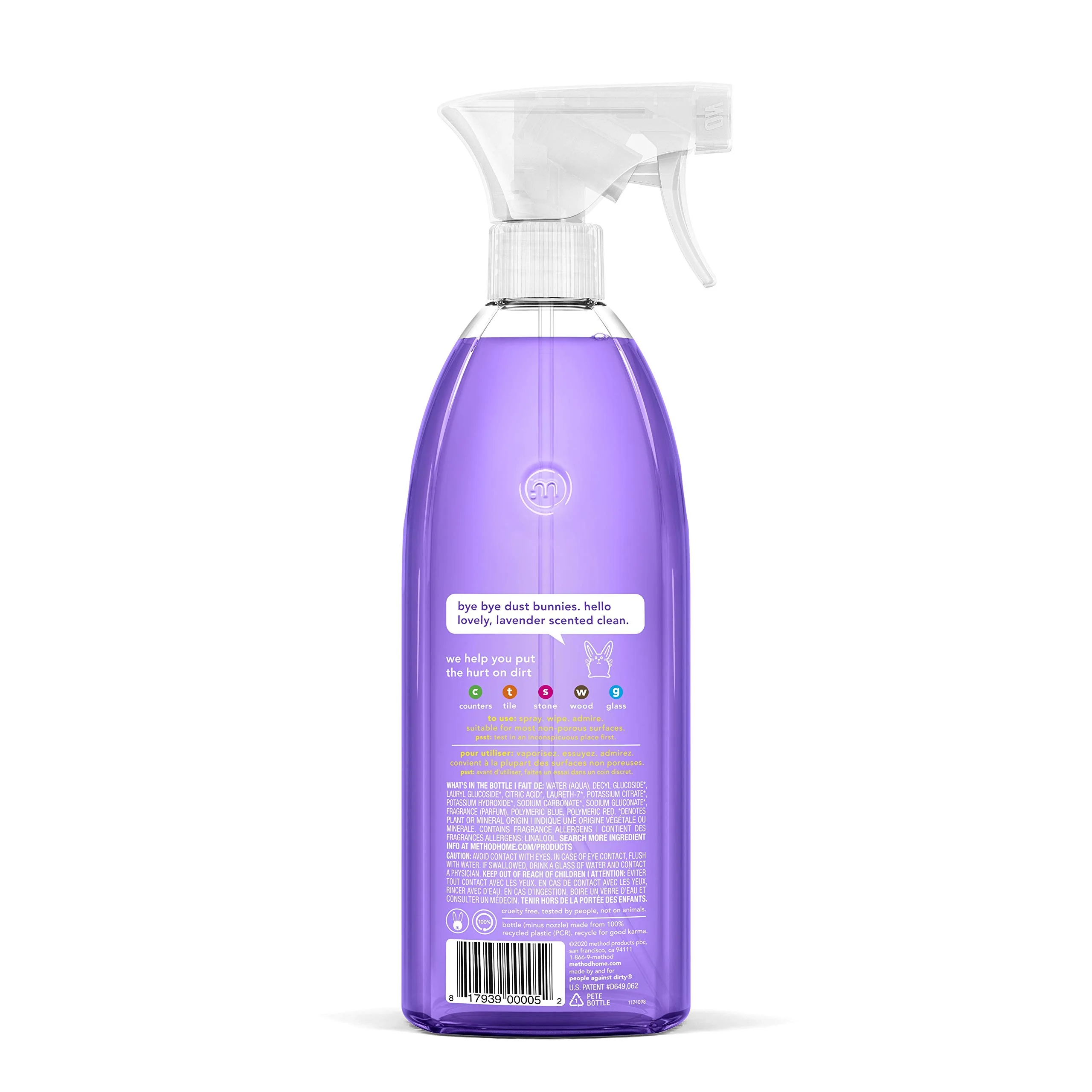 Method All-Purpose Cleaner Spray, French Lavender, Perfect for Most Counters, Tiles and More, 28 Fl Oz, (Pack of 4) - Image 5