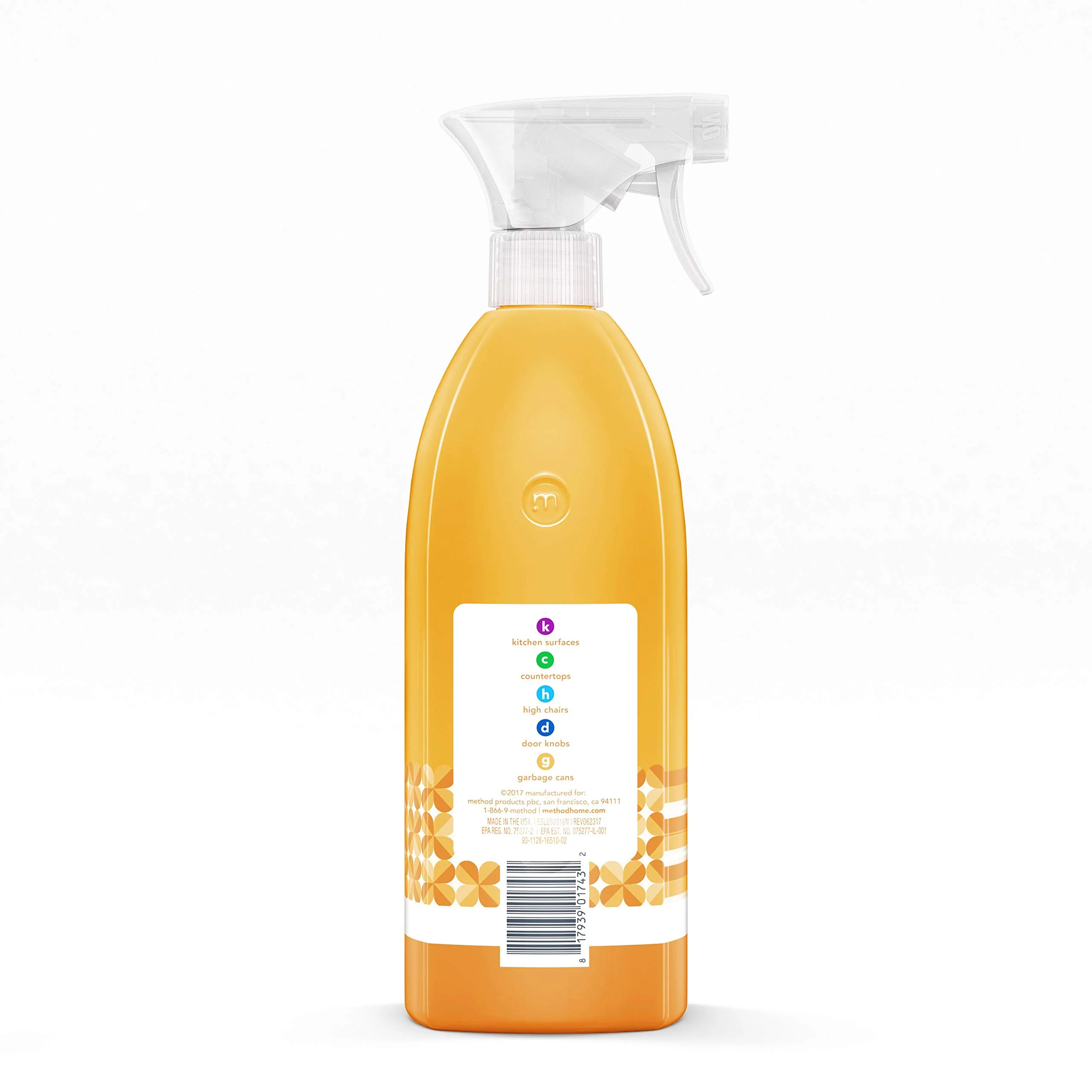 Method Antibacterial All-Purpose Cleaner Spray, Citron, Kills 99.9% of Household Germs, 28 Fl Oz (Pack of 8) - Image 6
